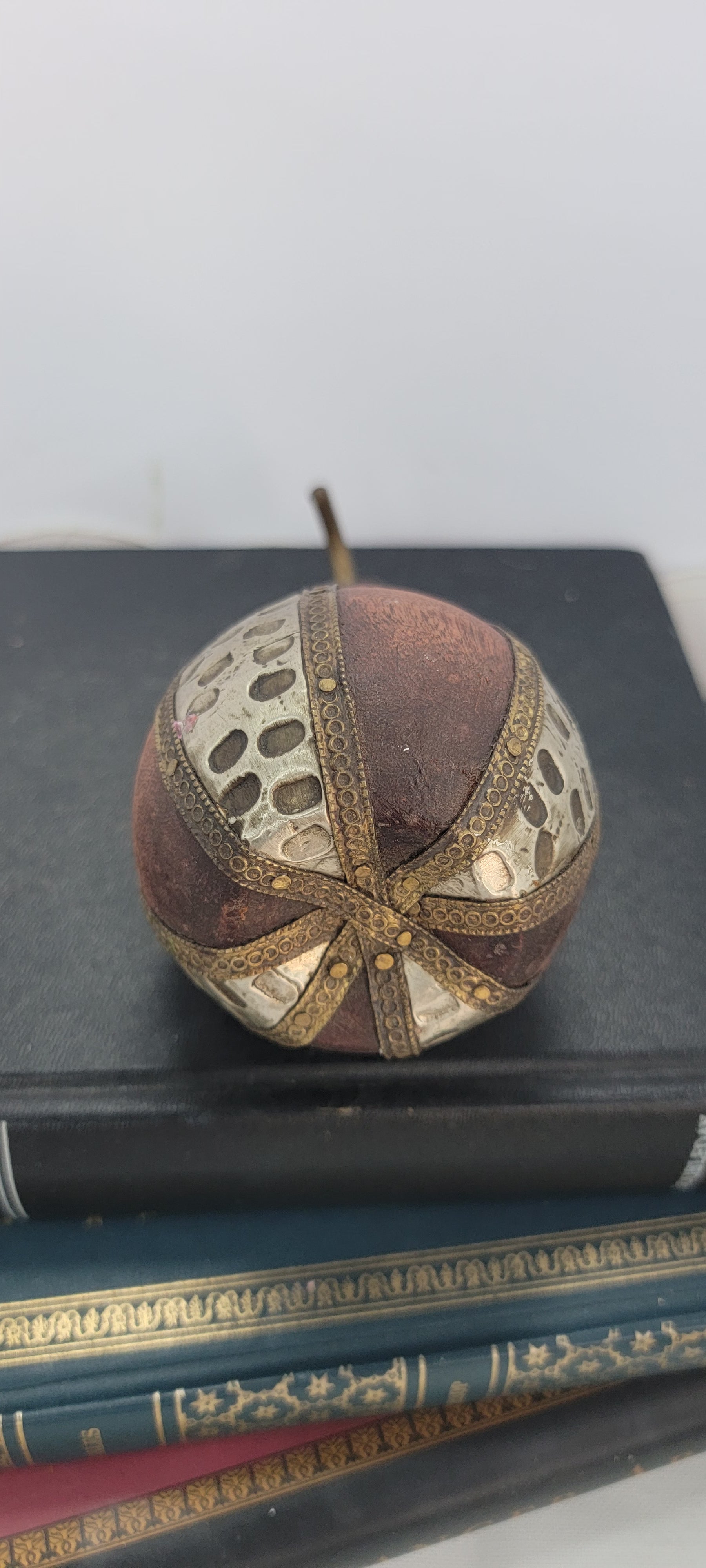 Decorative Metal and Wood Pear
