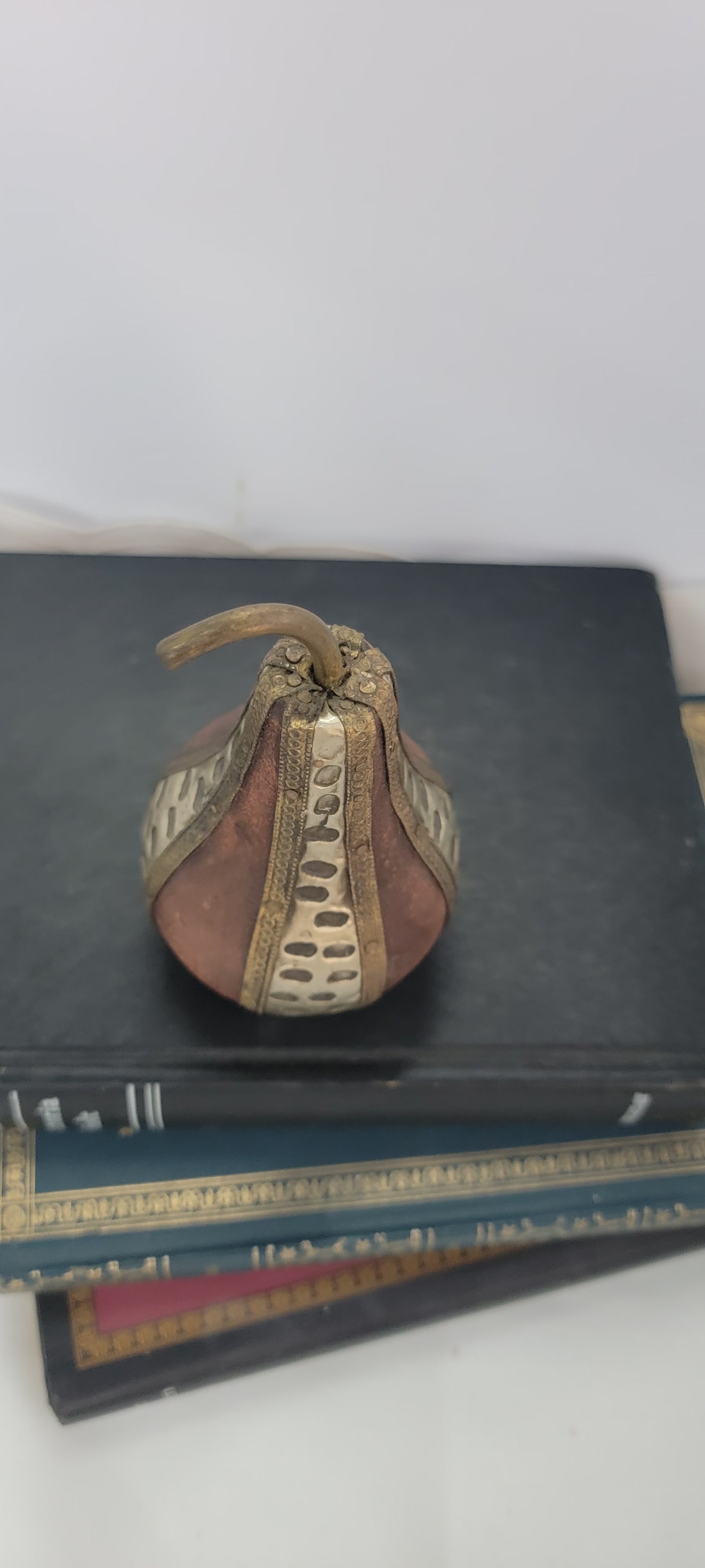 Decorative Metal and Wood Pear