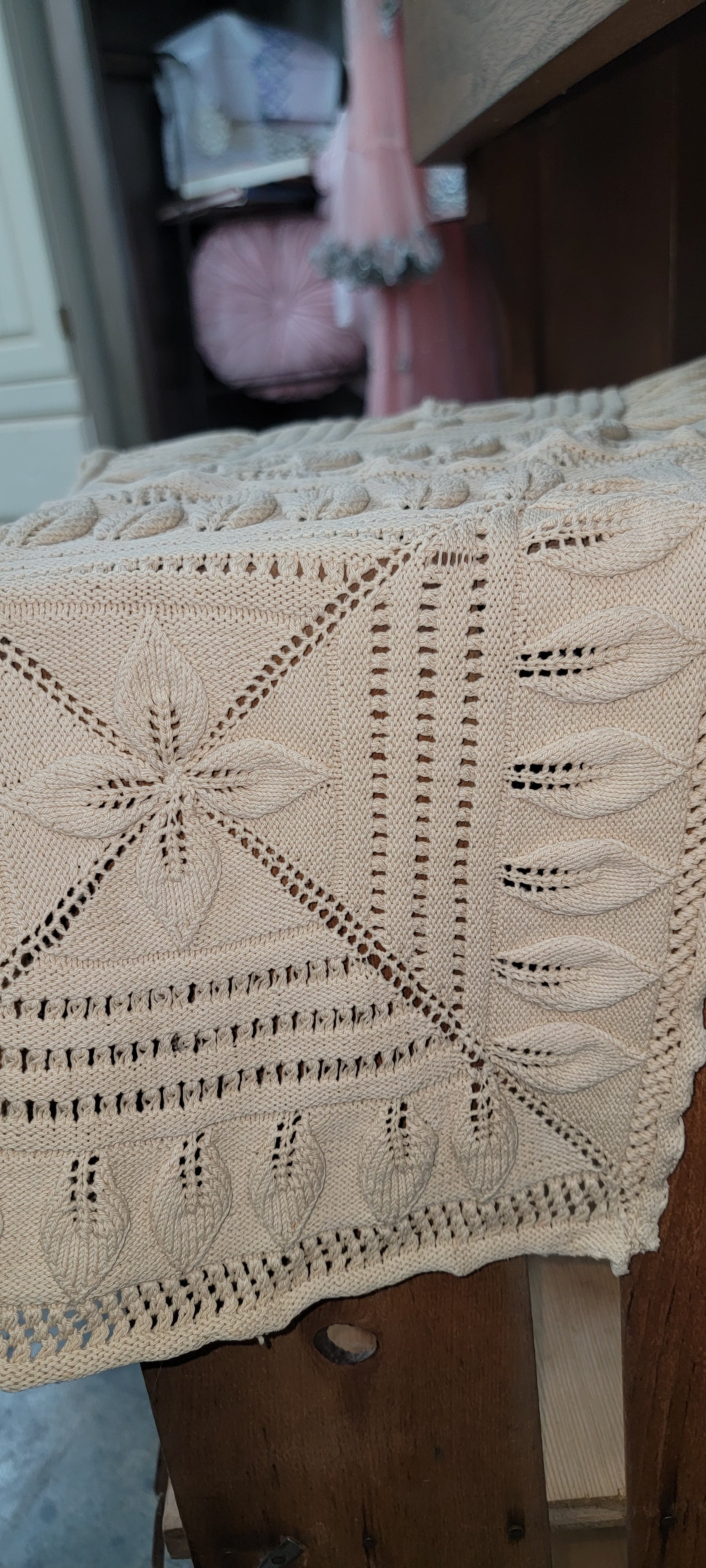 Handcrafted Knitted Coverlet