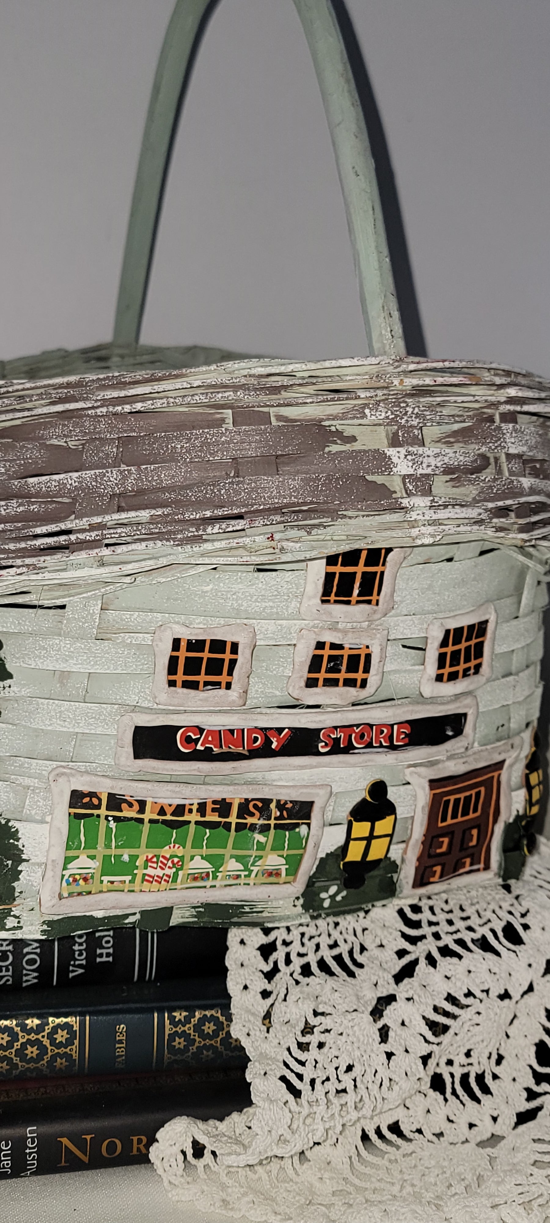 Candy Store Themed Woven Basket