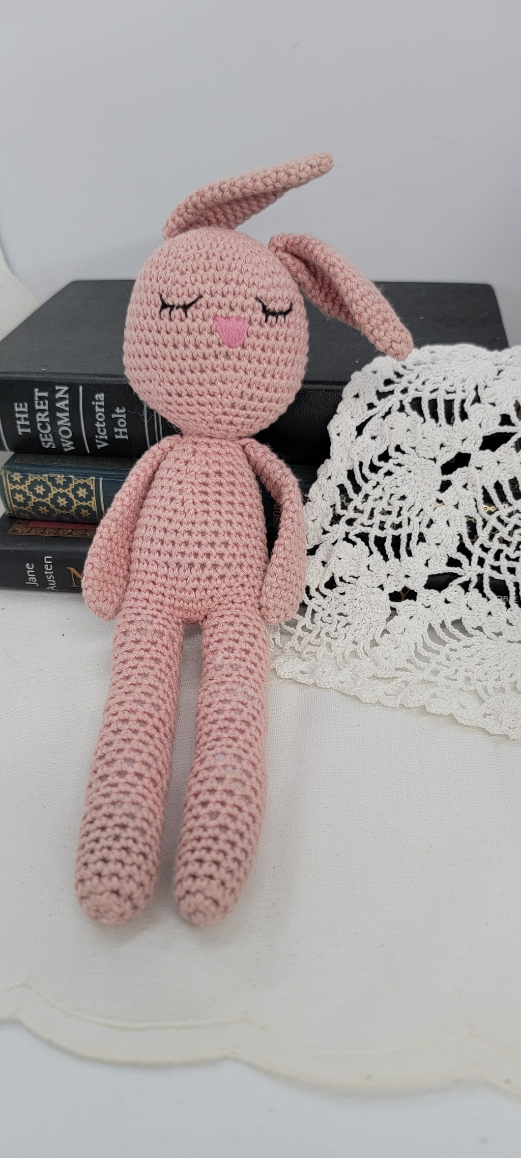 Crochet Pink Bunny Doll