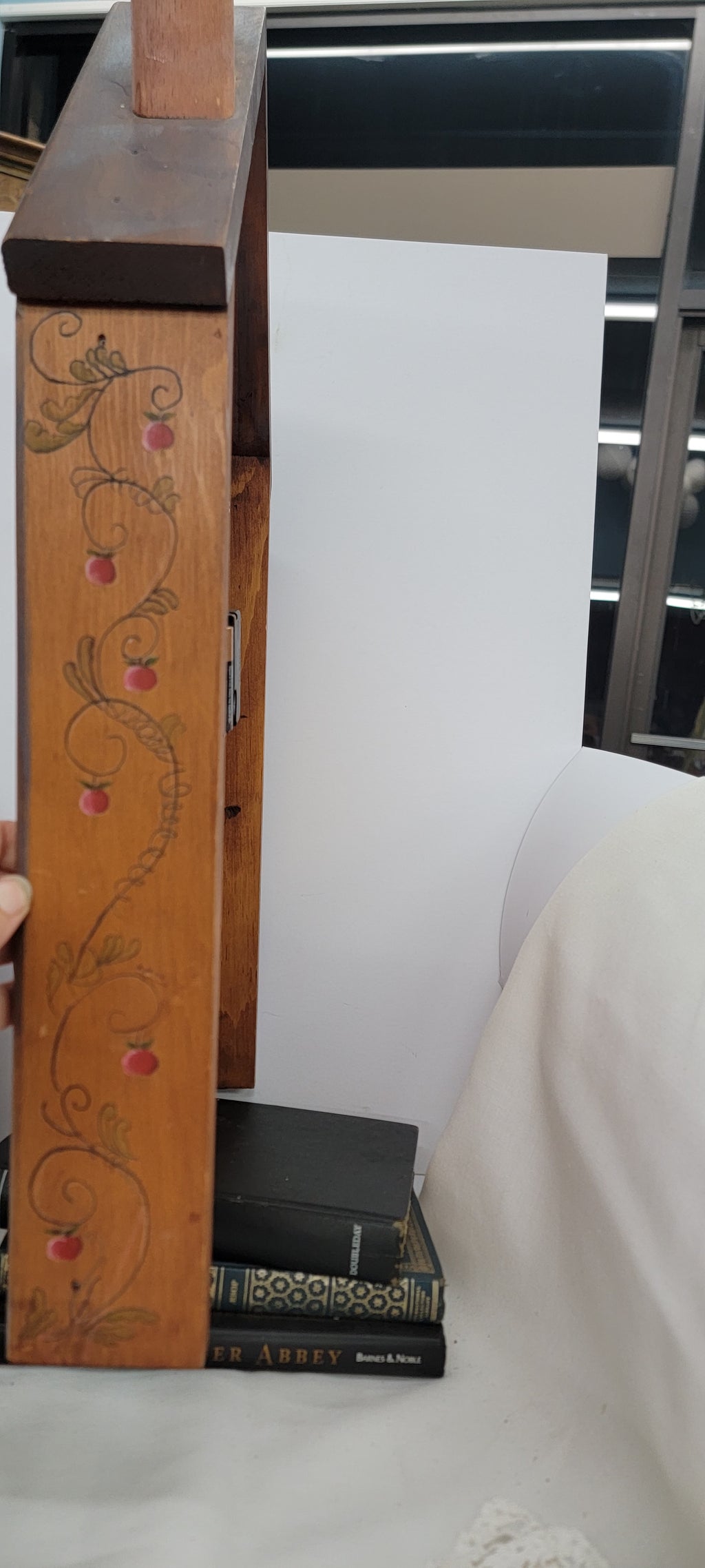 Handcrafted Wooden Clock with Amish Figures