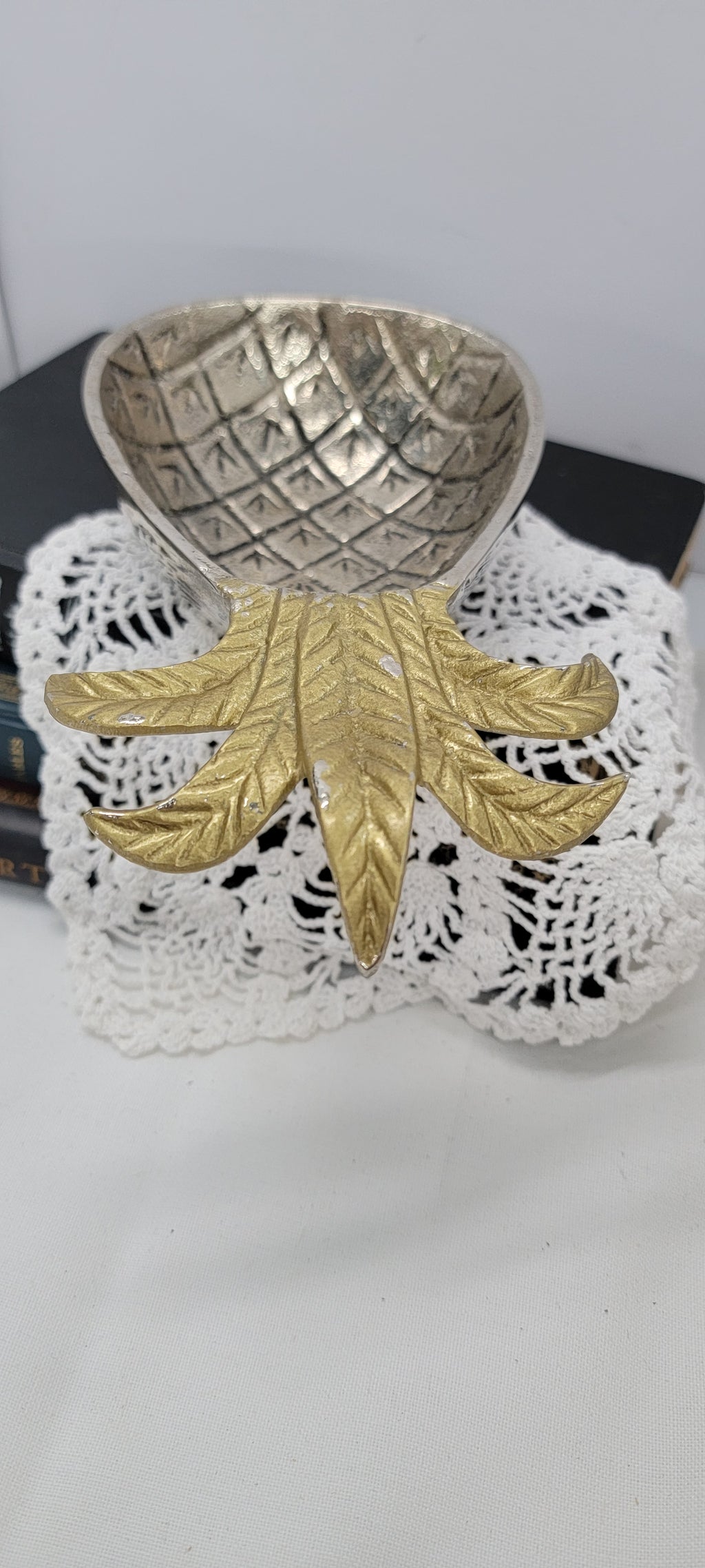 Metal Pineapple Decorative Bowl