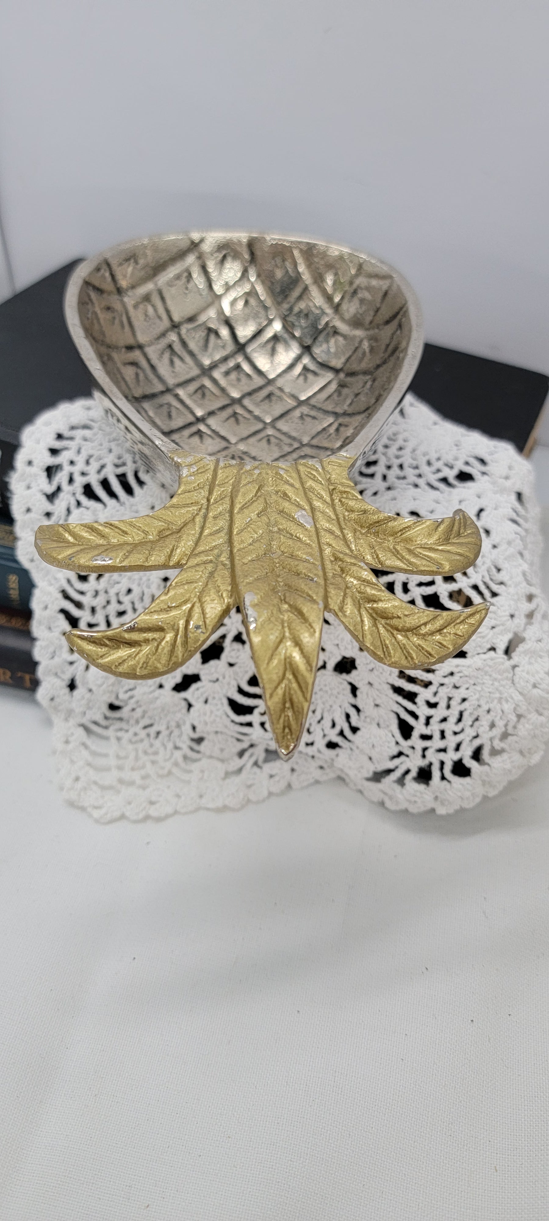 Metal Pineapple Decorative Bowl