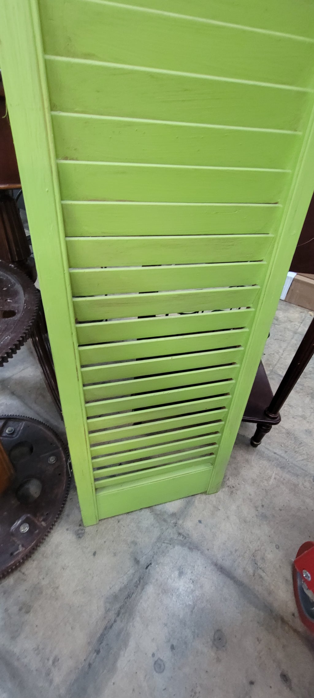 Vintage Green Wooden Shutter