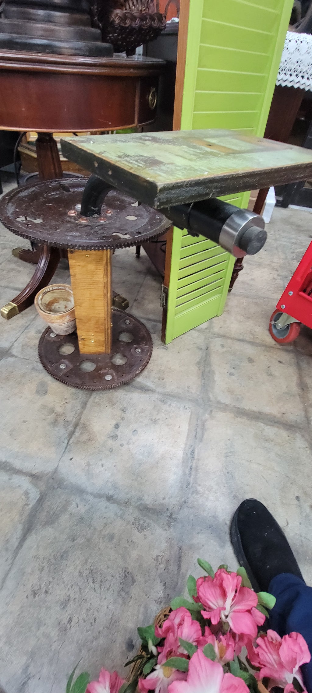 Vintage Industrial Style Side Table