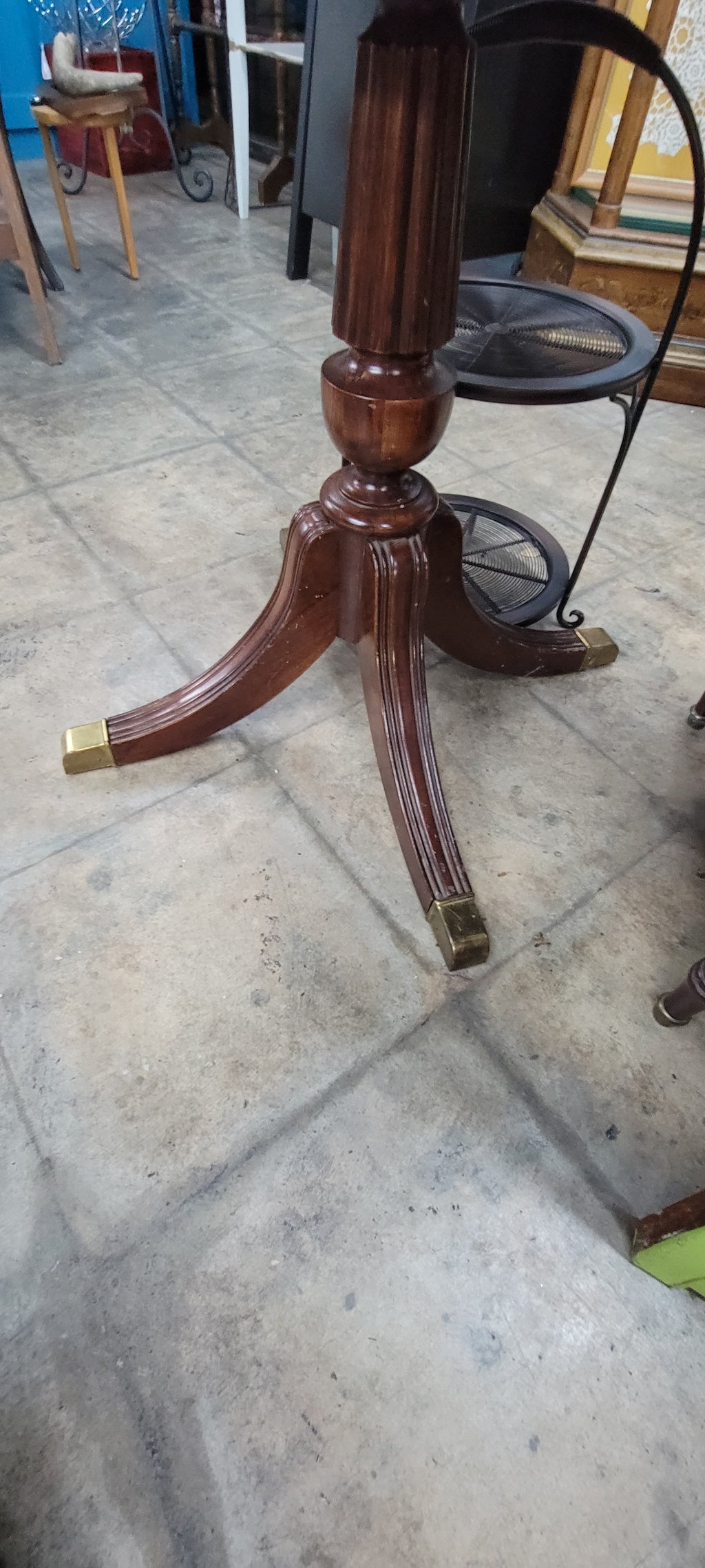 Vintage Round Wooden Side Table
