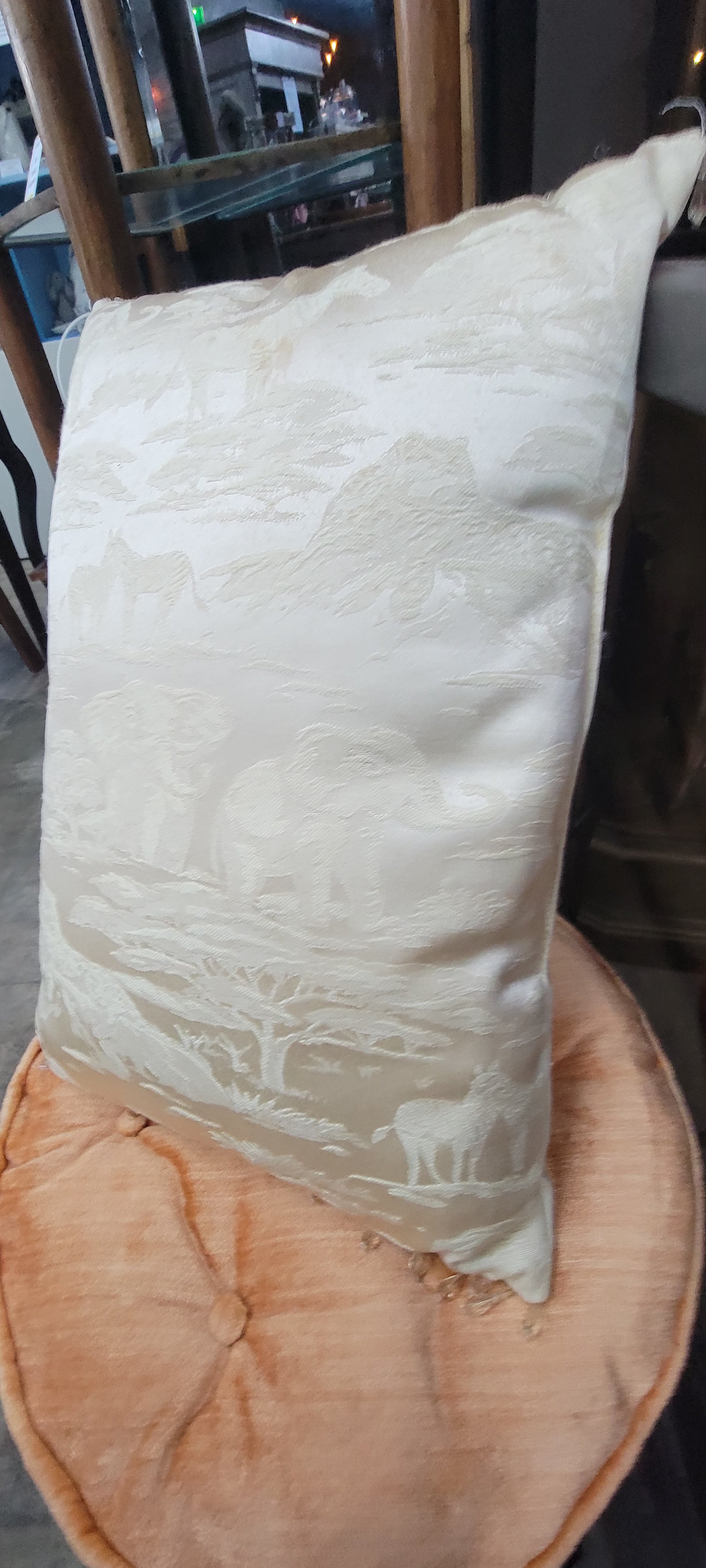 Decorative Soft Velvet Throw Pillow with Beaded Fringe