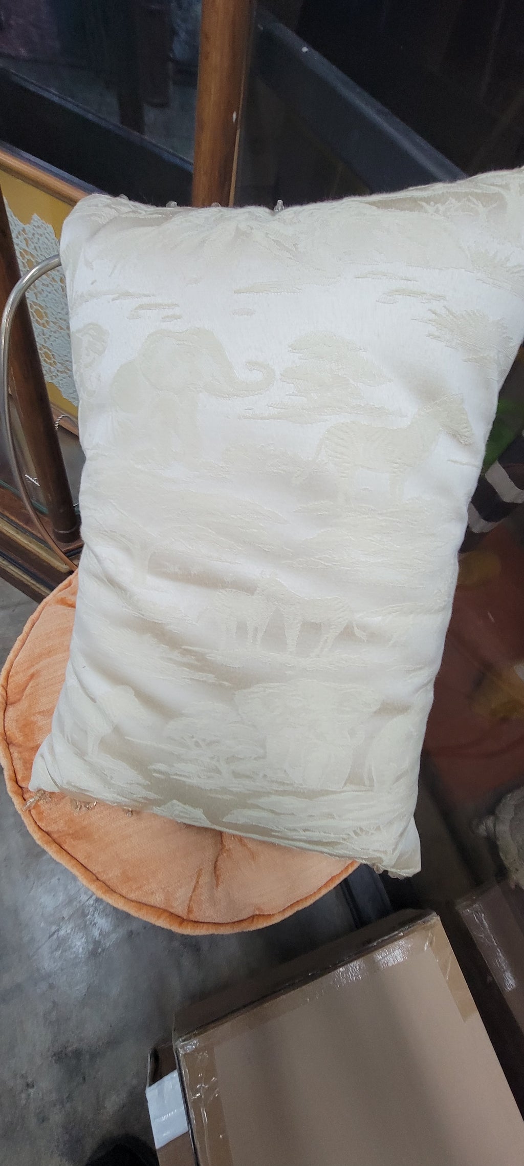 Decorative Soft Velvet Throw Pillow with Beaded Fringe