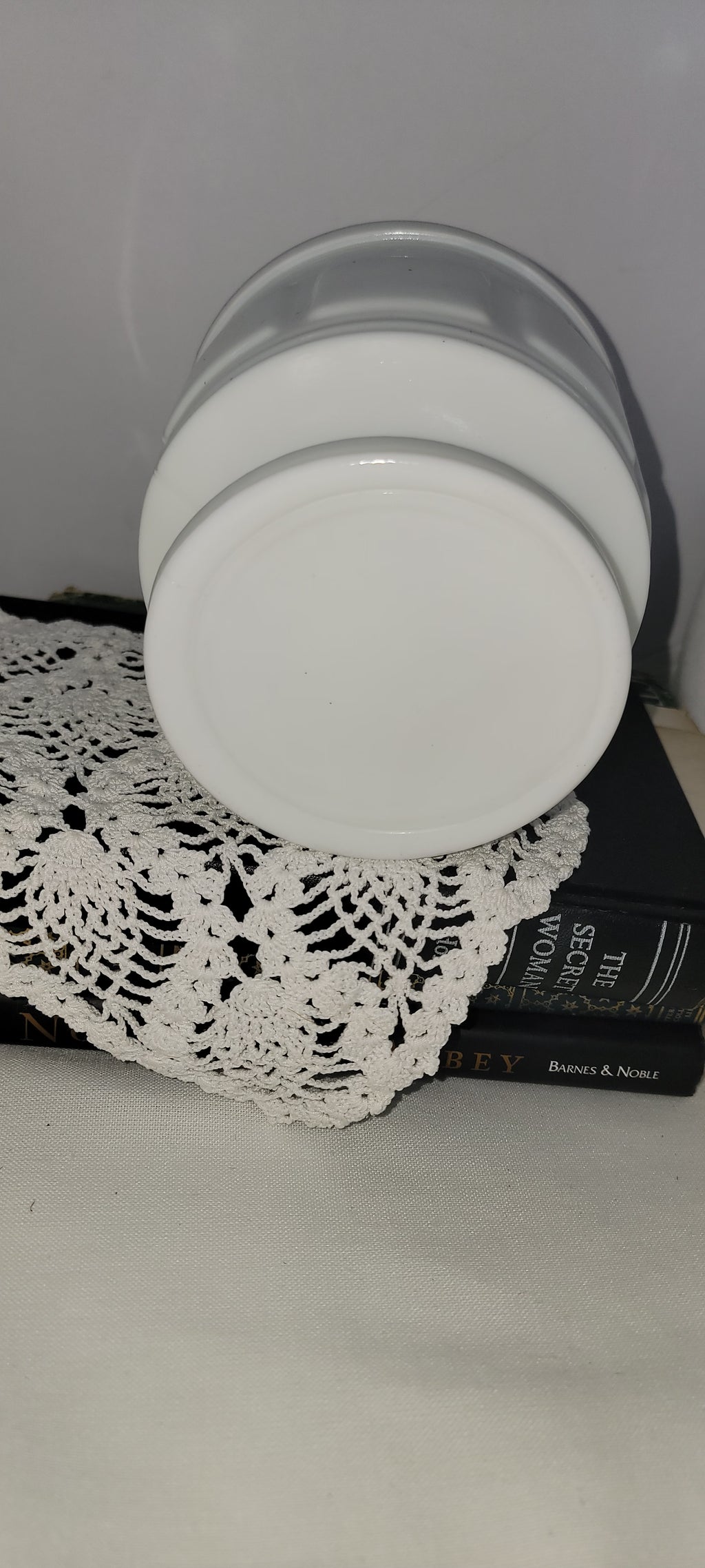 Vintage White Pedestal Bowl