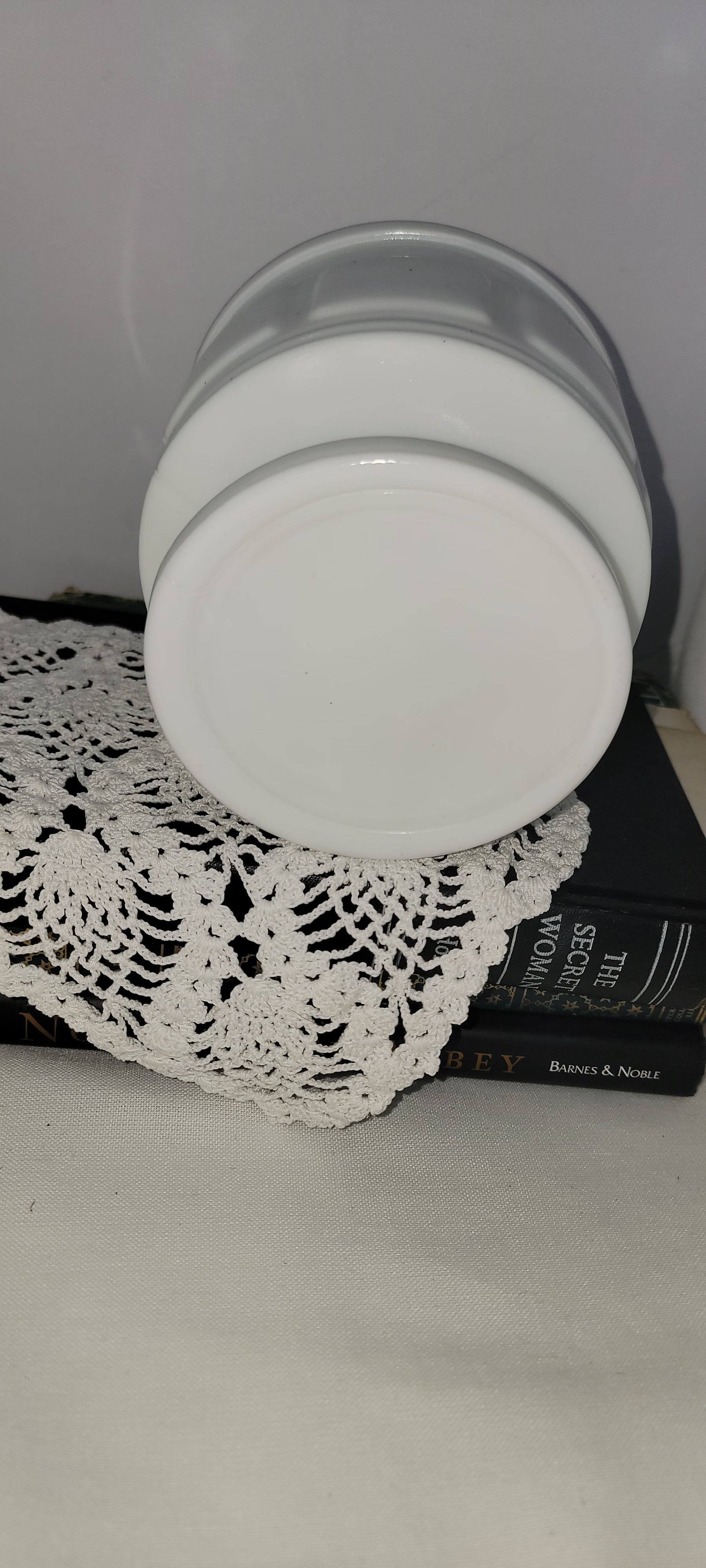 Vintage White Pedestal Bowl