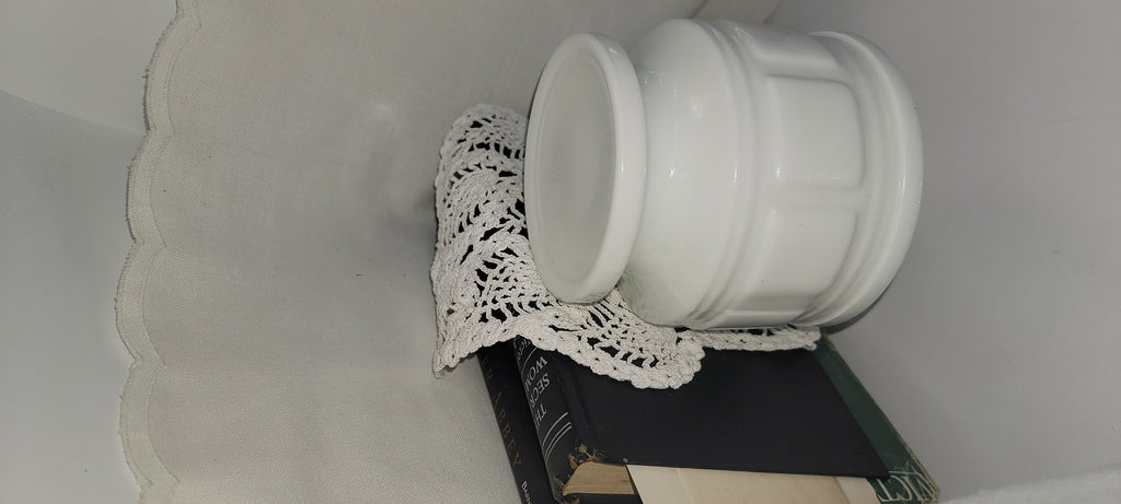 Vintage White Pedestal Bowl