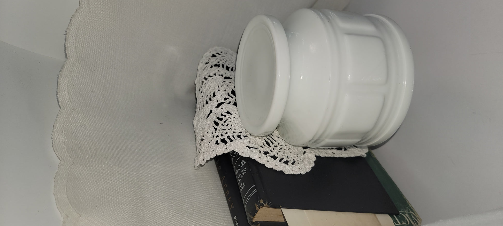 Vintage White Pedestal Bowl