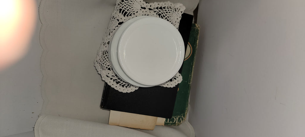 Vintage White Pedestal Bowl
