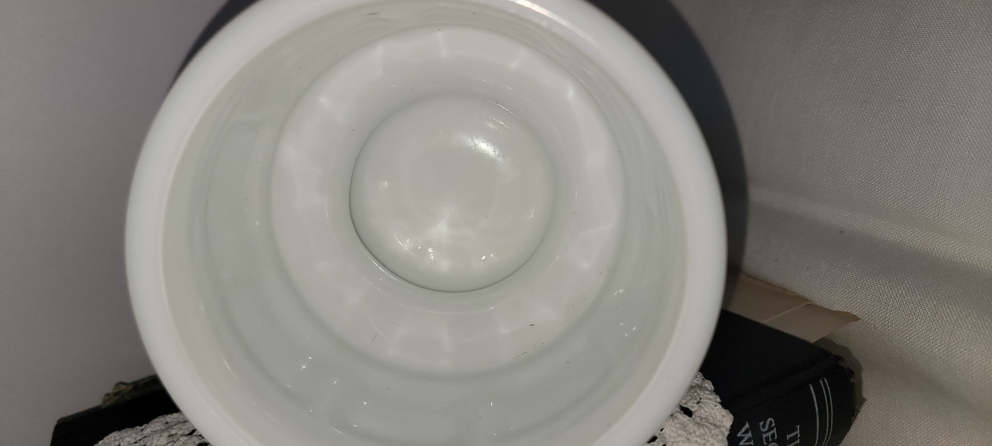 Vintage White Pedestal Bowl