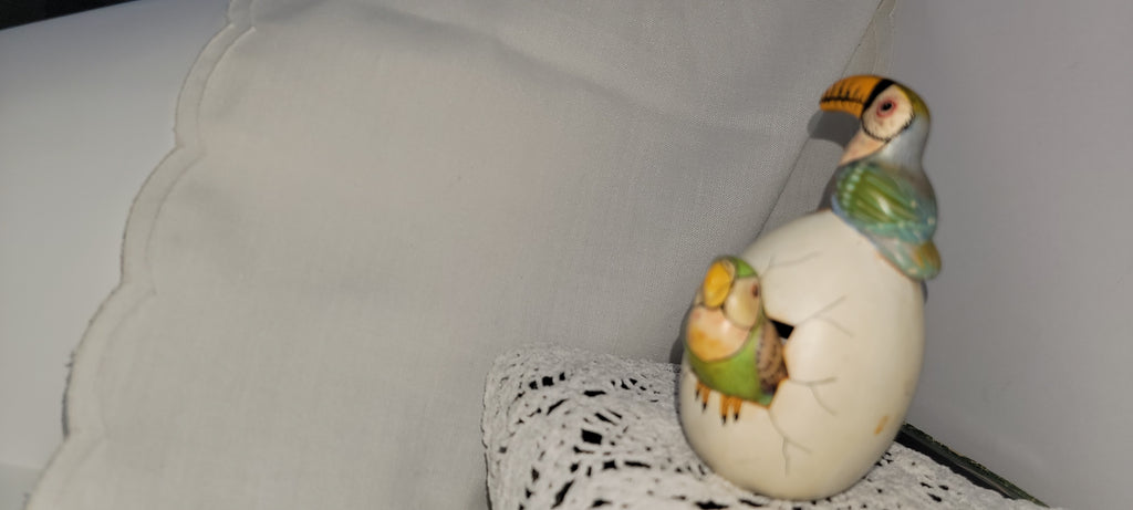 Colorful Hand-Painted Bird Figurine