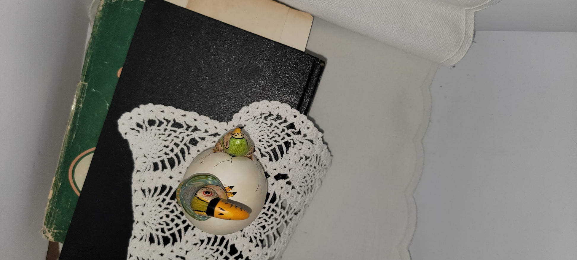 Colorful Hand-Painted Bird Figurine