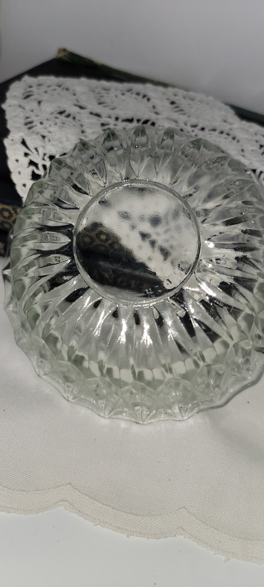 Vintage Glass Serving Bowl