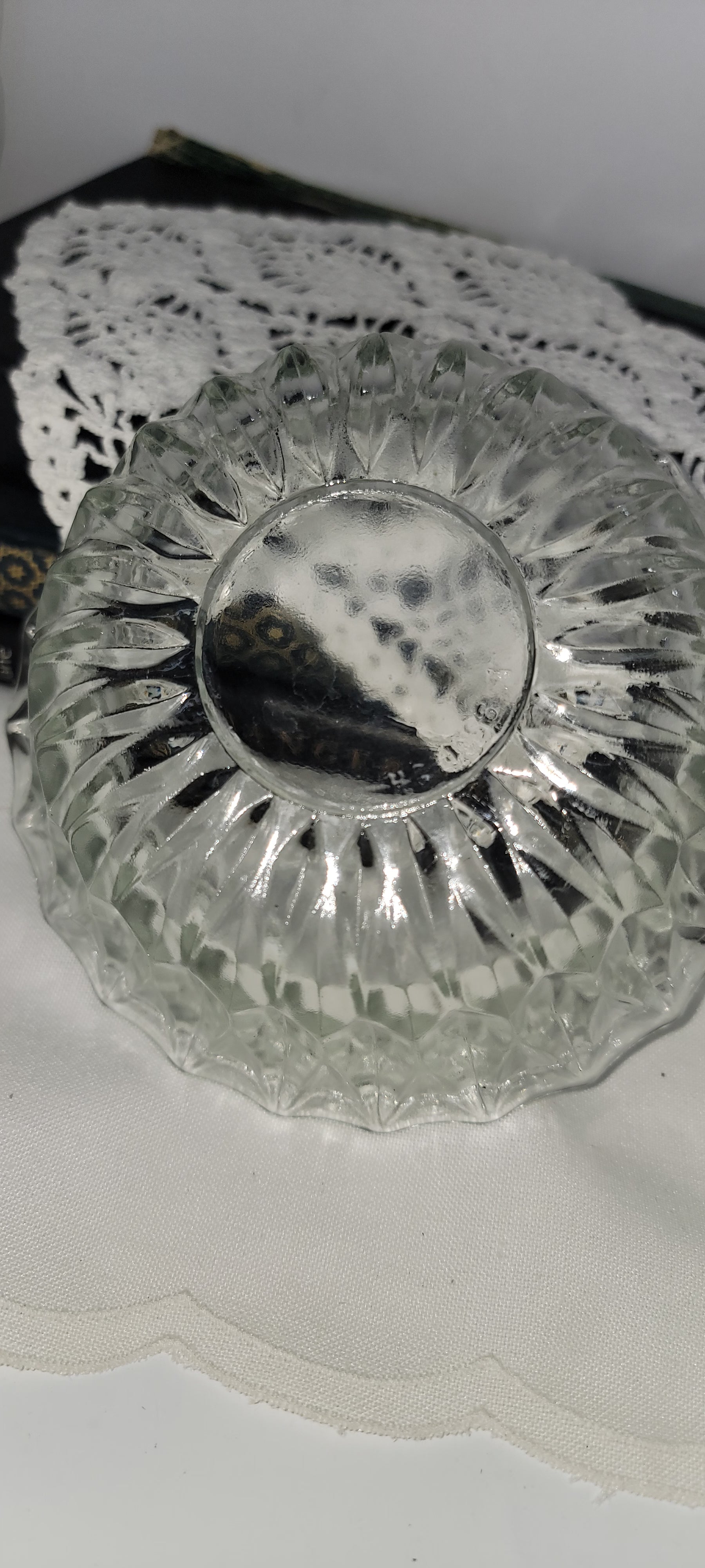 Vintage Glass Serving Bowl