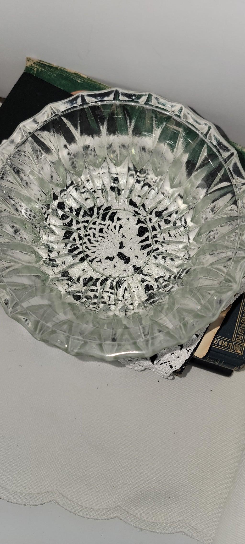 Vintage Glass Serving Bowl