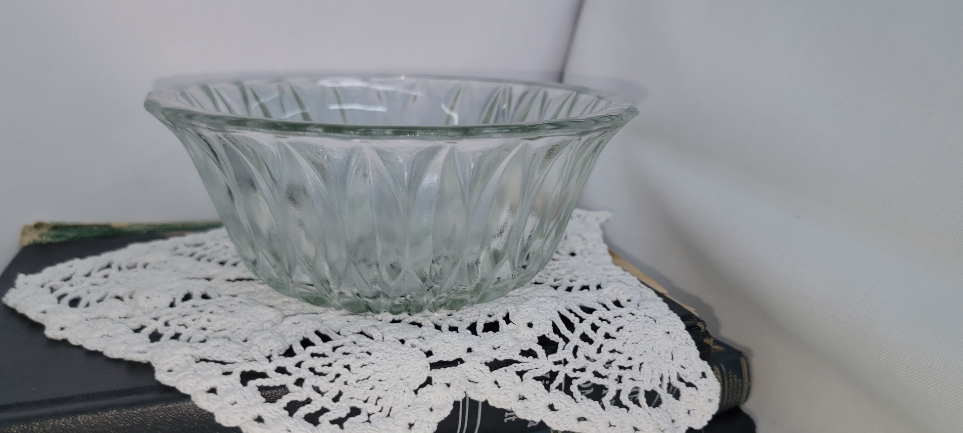 Vintage Glass Serving Bowl