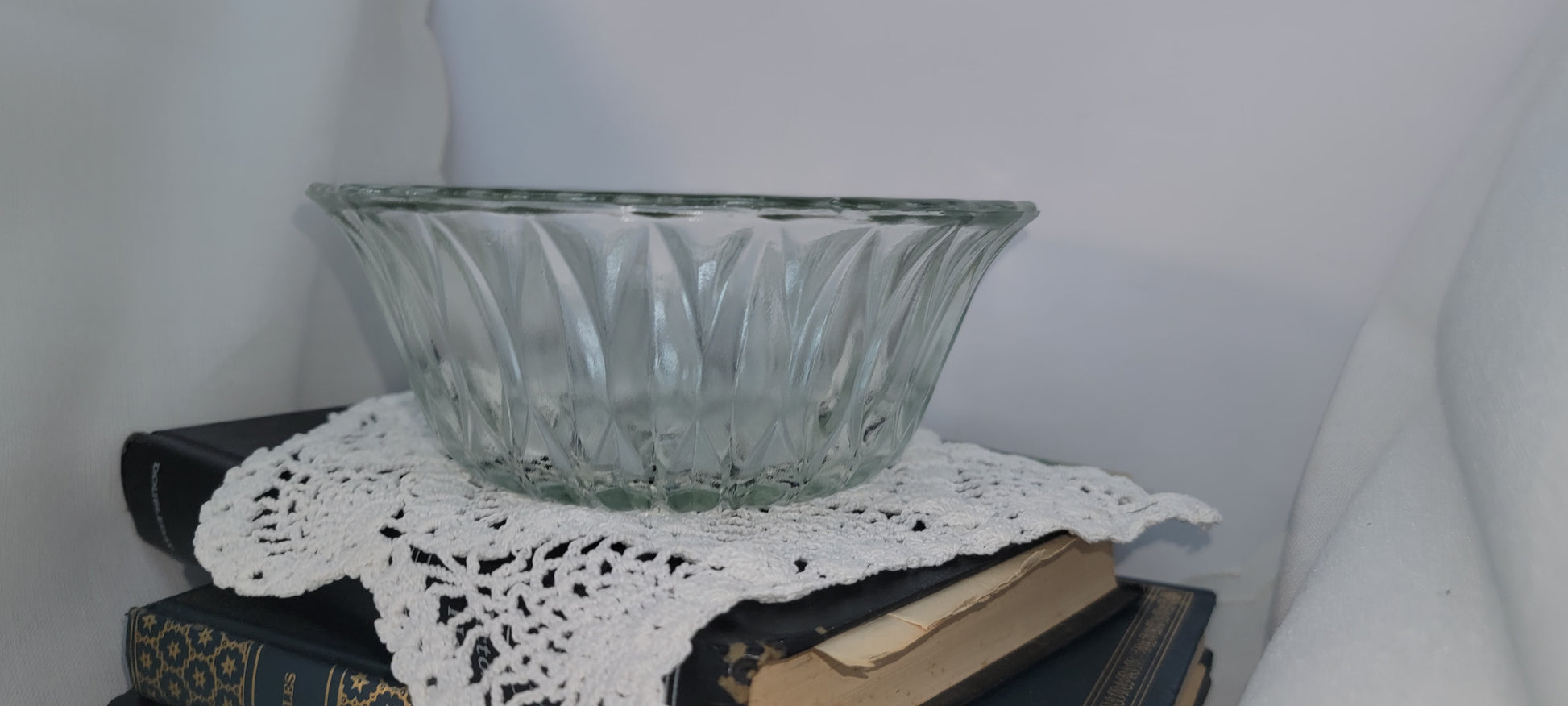 Vintage Glass Serving Bowl