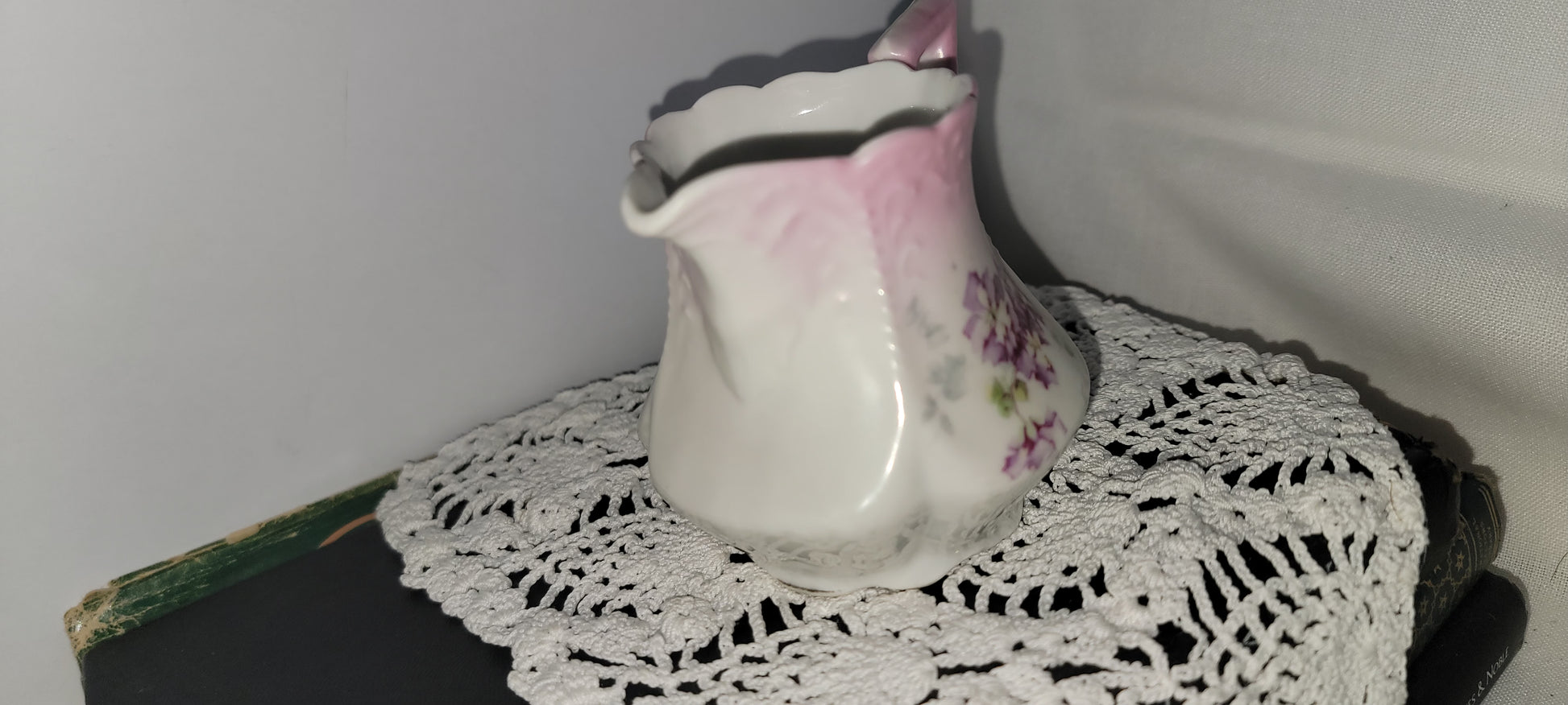 Vintage Pink Floral Creamer