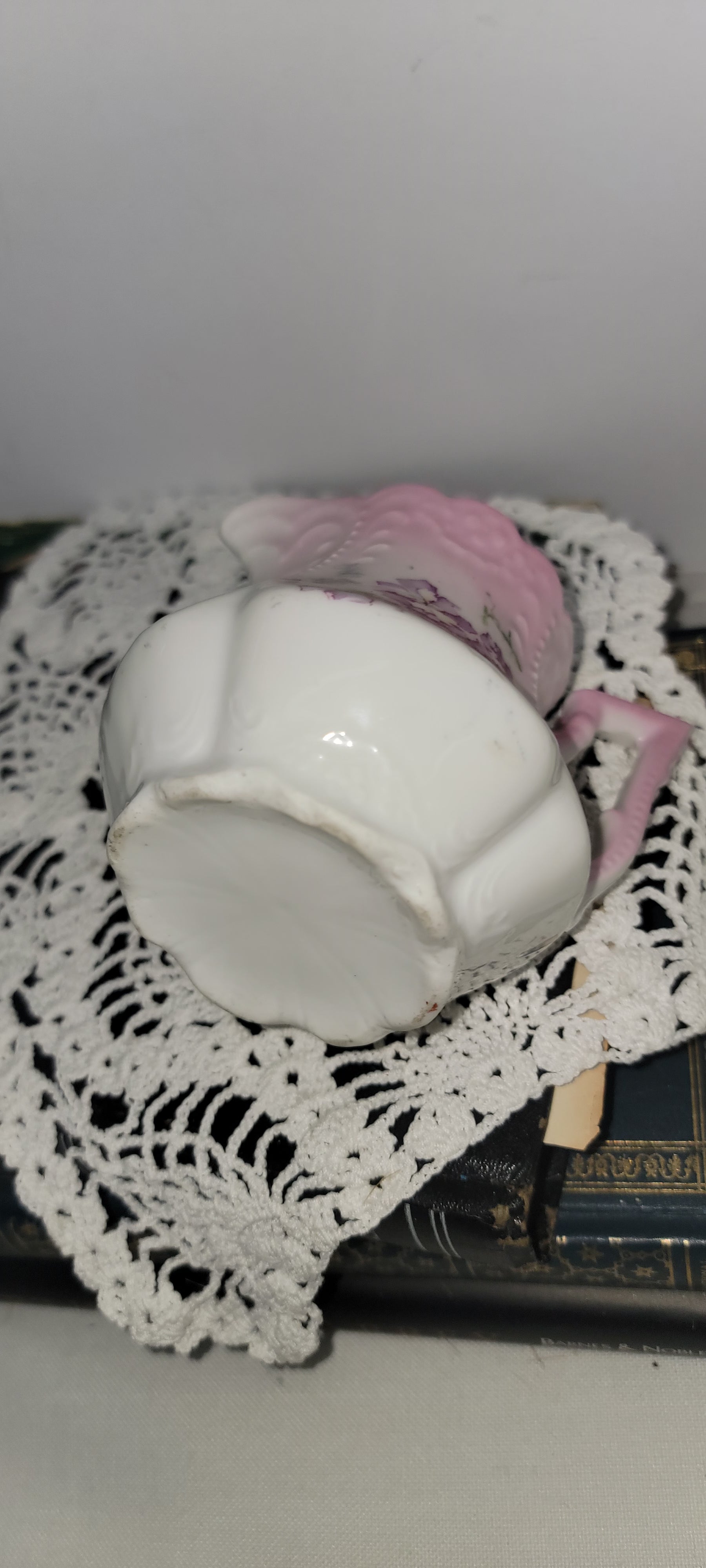 Vintage Pink Floral Creamer