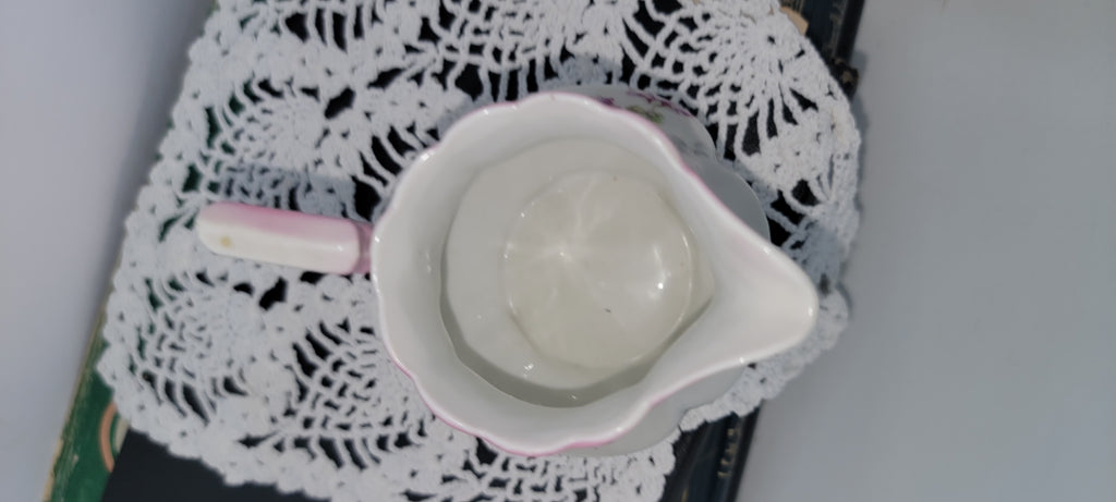 Vintage Pink Floral Creamer