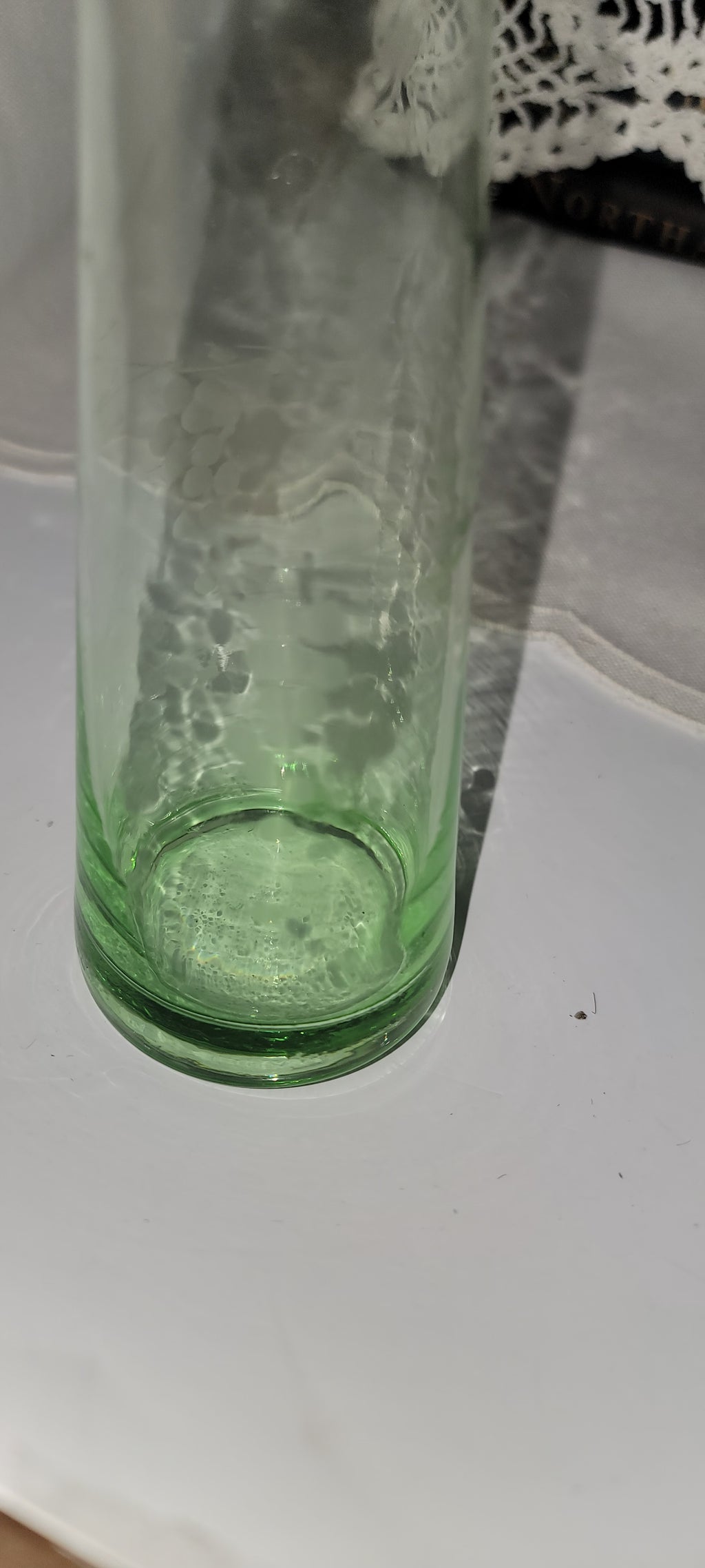 Vintage Green Glass Vase