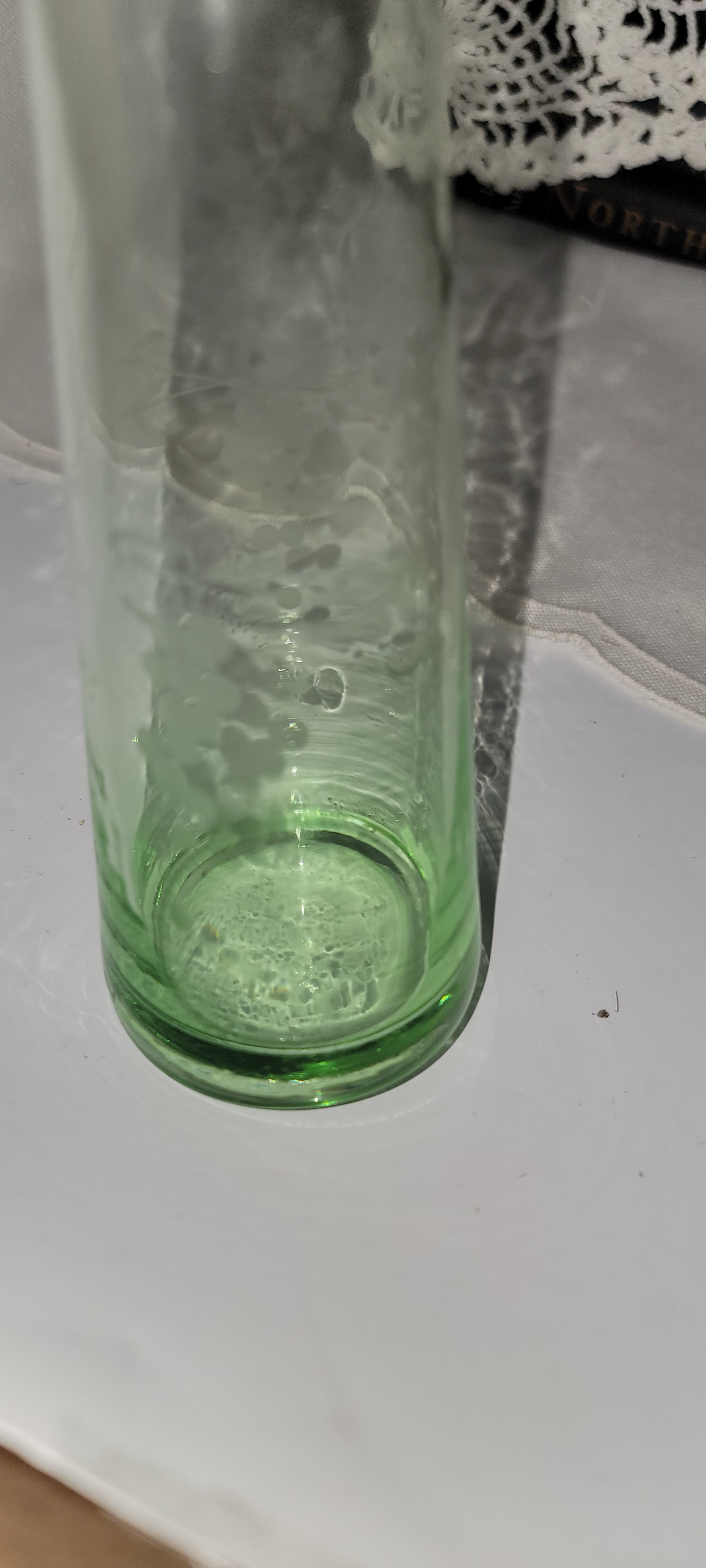 Vintage Green Glass Vase