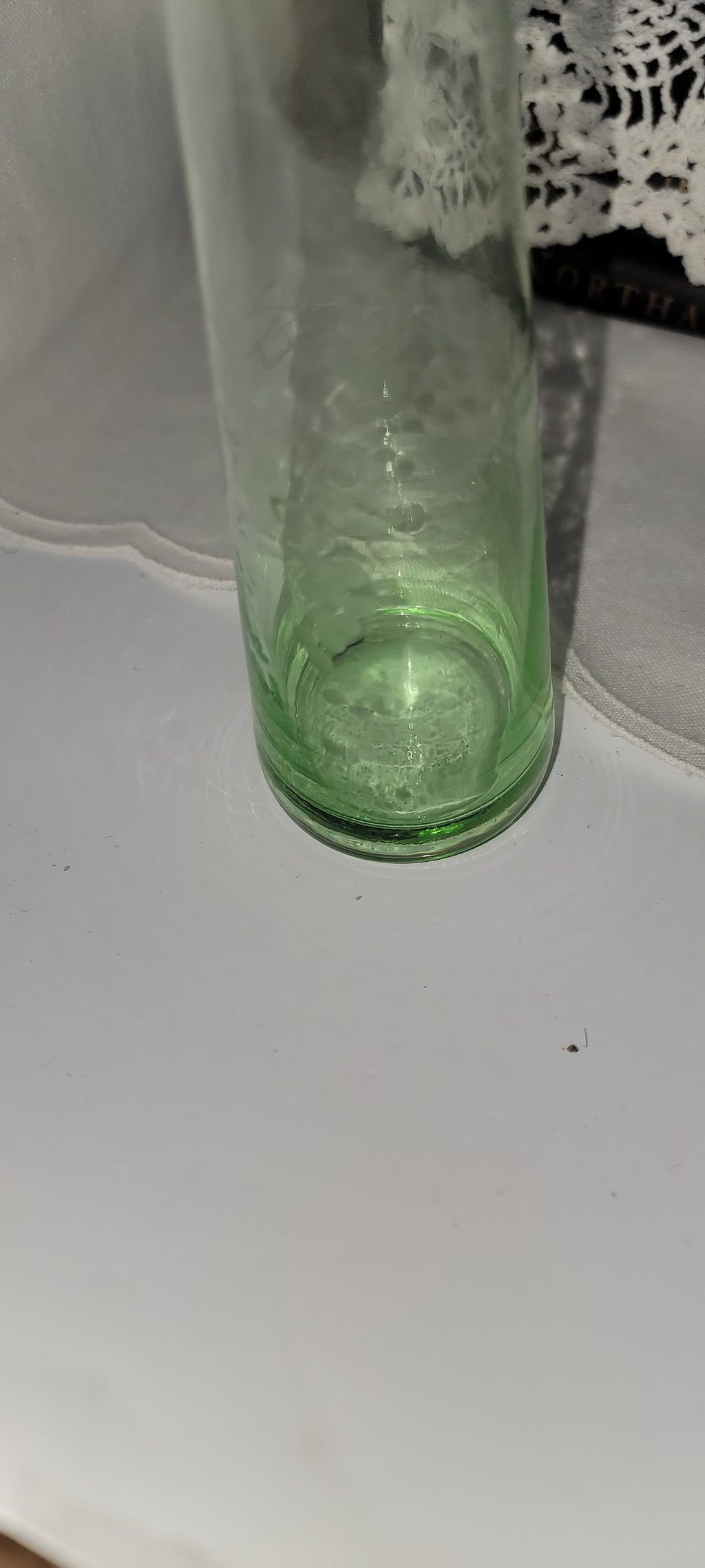 Vintage Green Glass Vase