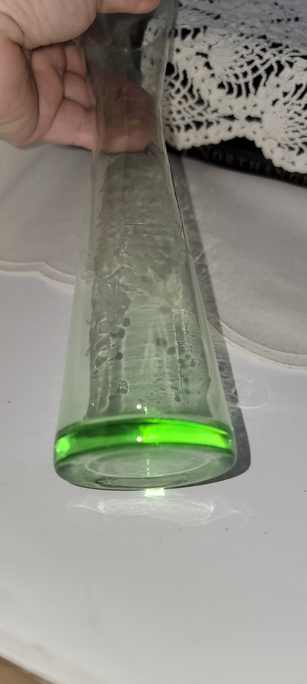 Vintage Green Glass Vase