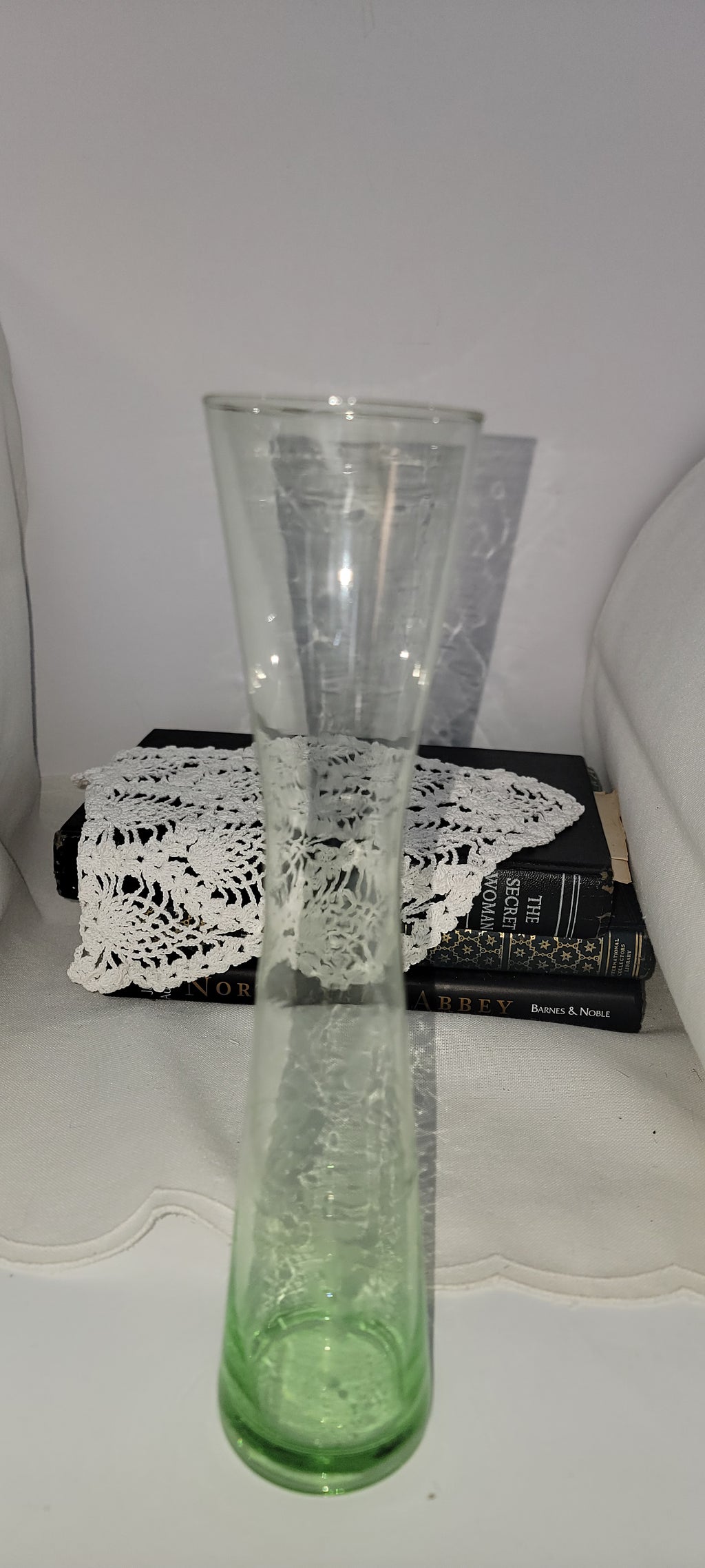 Vintage Green Glass Vase