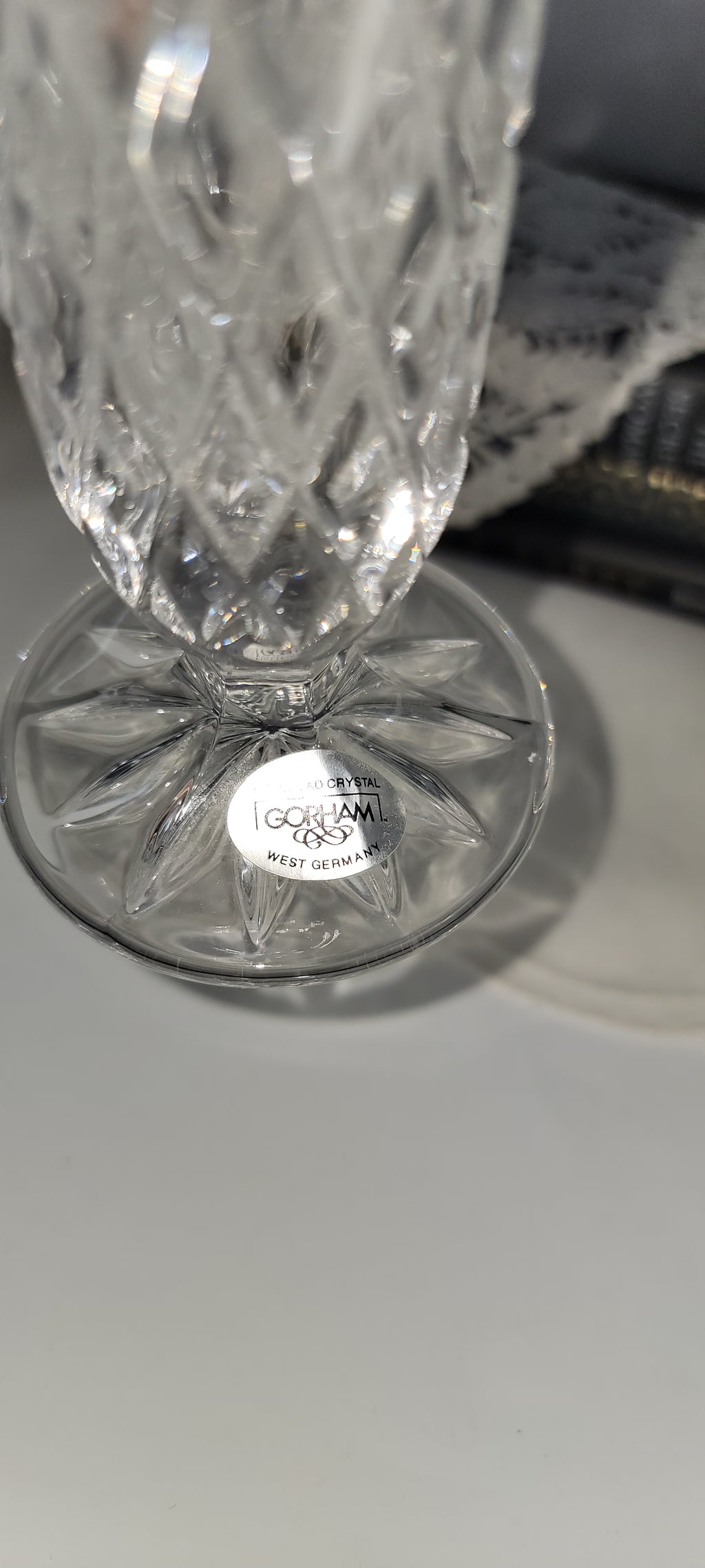 Gorham west germany full lead Crystal Decorative Vase