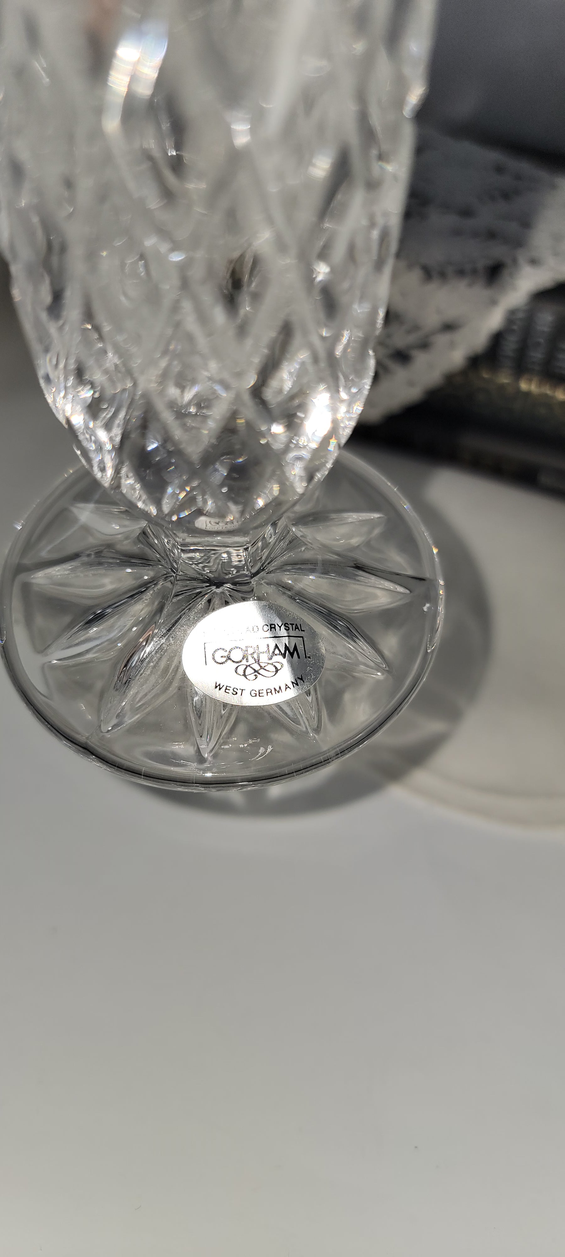 Gorham west germany full lead Crystal Decorative Vase