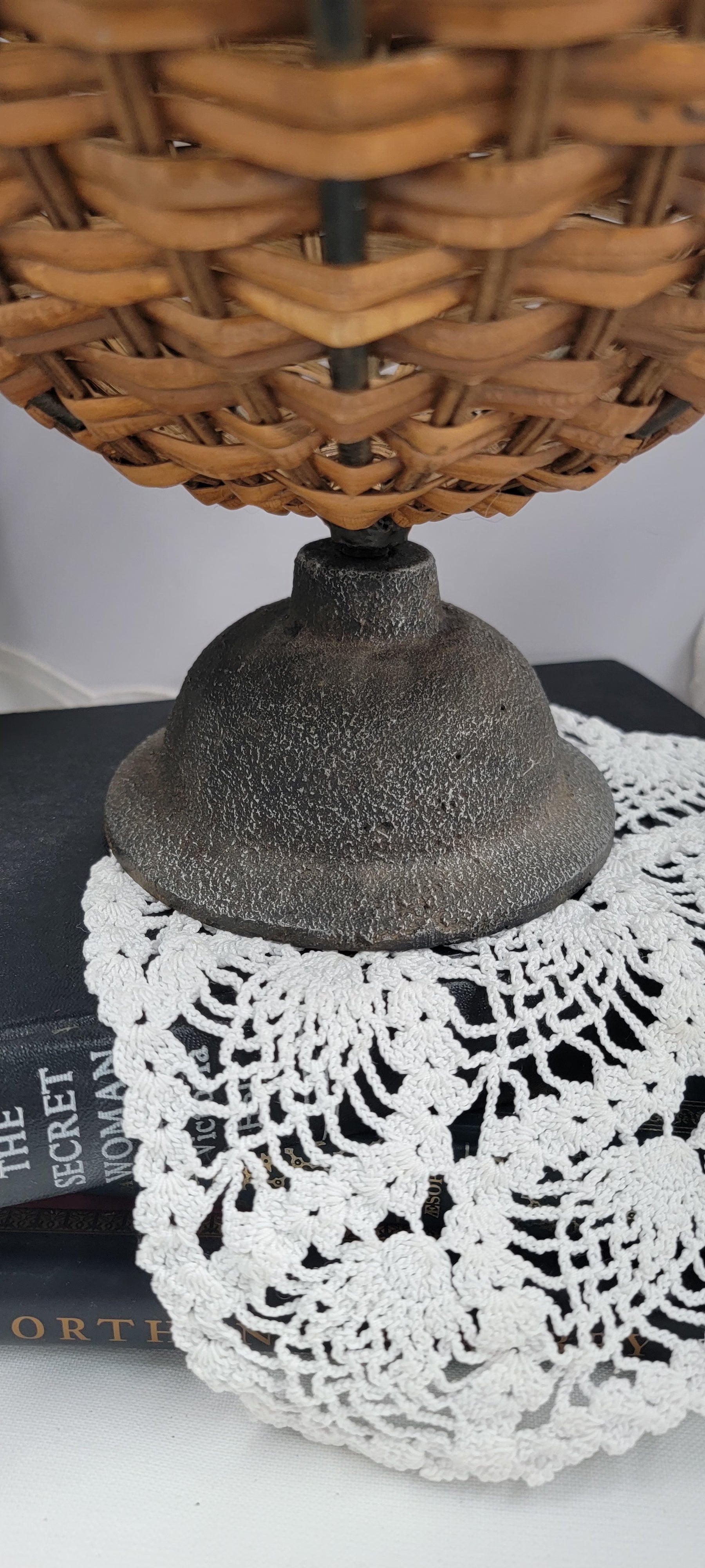 Woven Decorative Bowl with Metal Accents