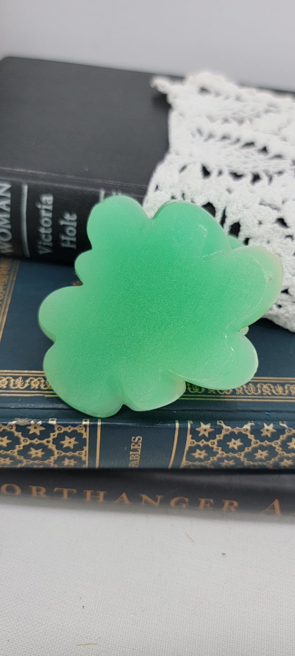 Green Glass Frog Figurine
