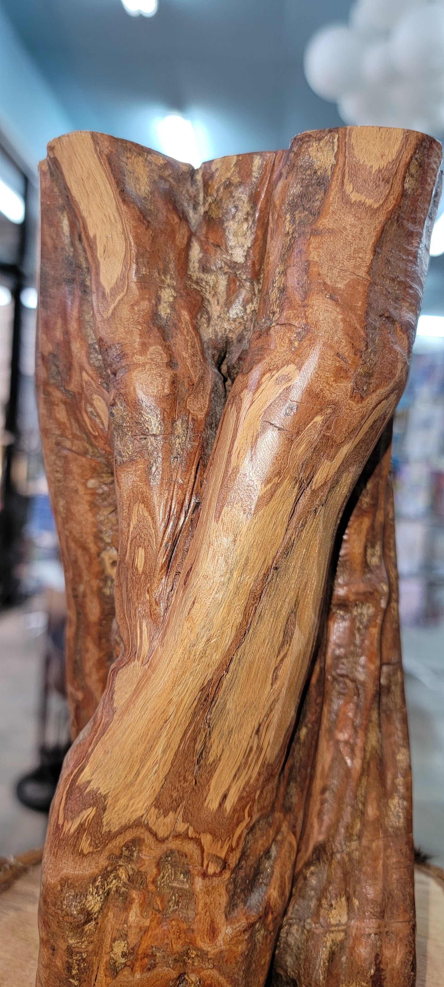 Rustic Wood Vase or Sculpture