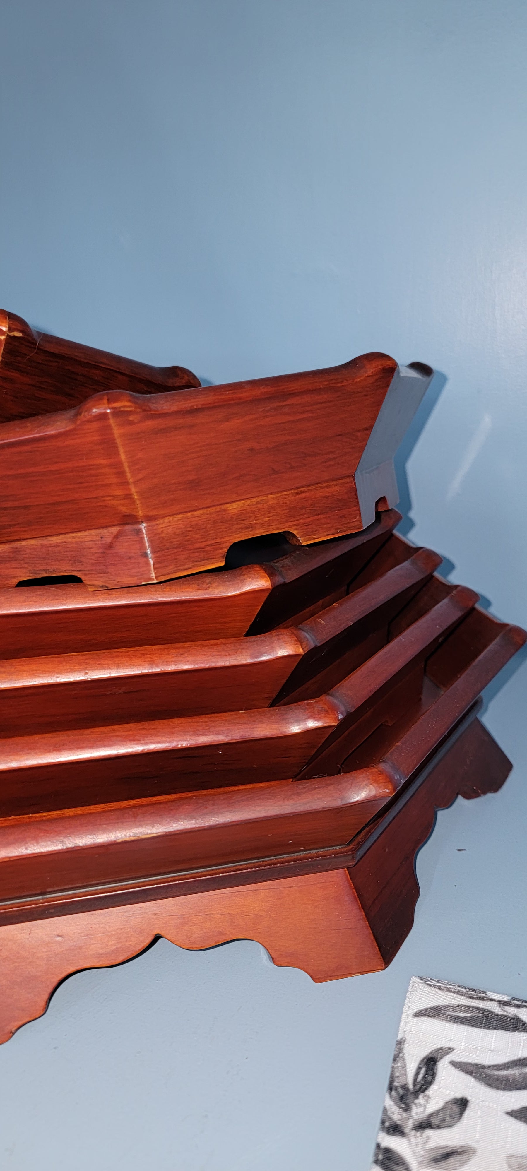 Stackable Wooden Serving Tray Set