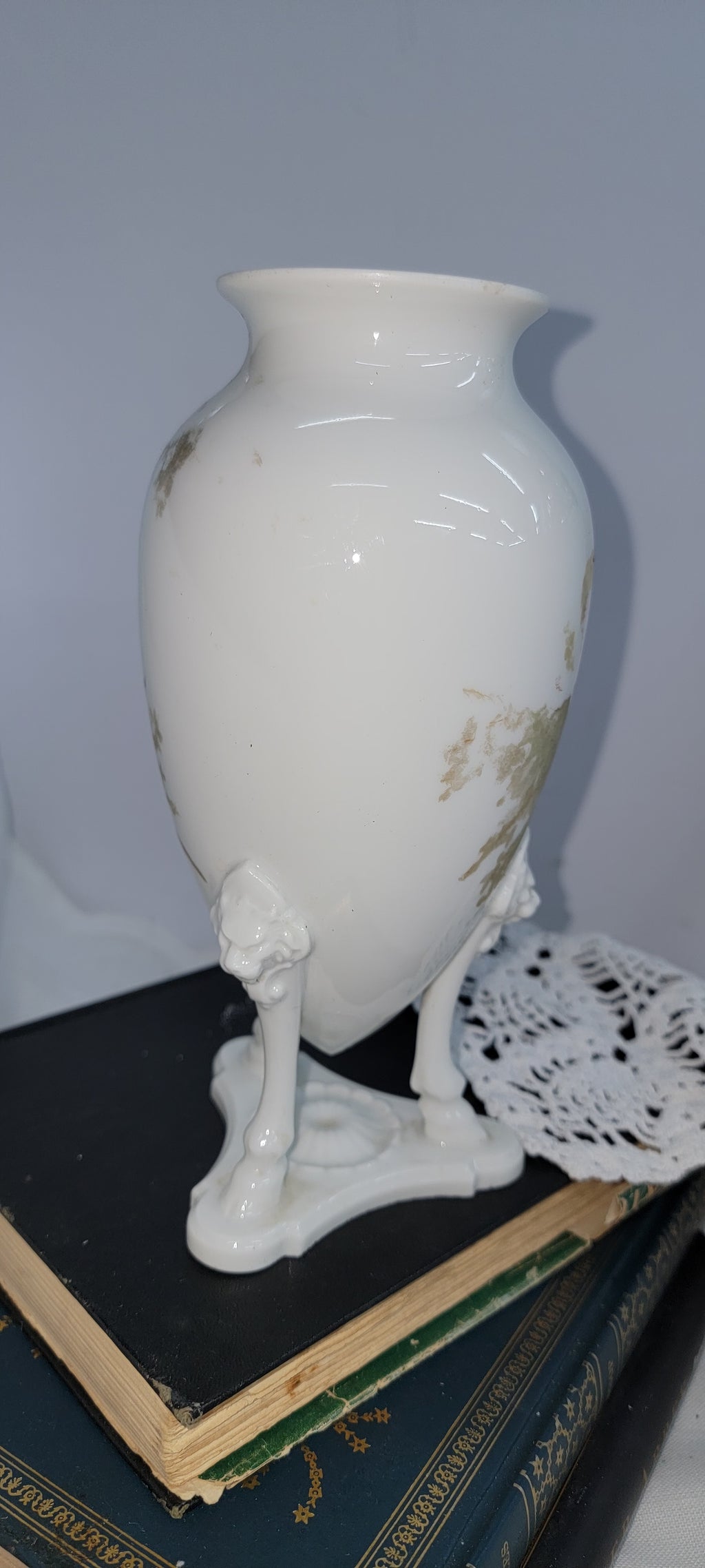 Antique Porcelain Vase with Cherub Design