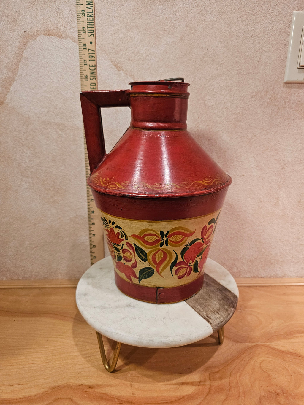 Vintage Hand-Painted Water Jug