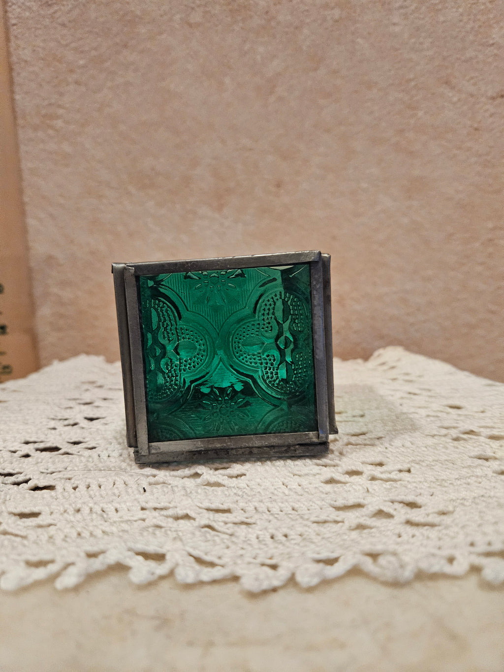 Set of Vintage Glass Candle Holders