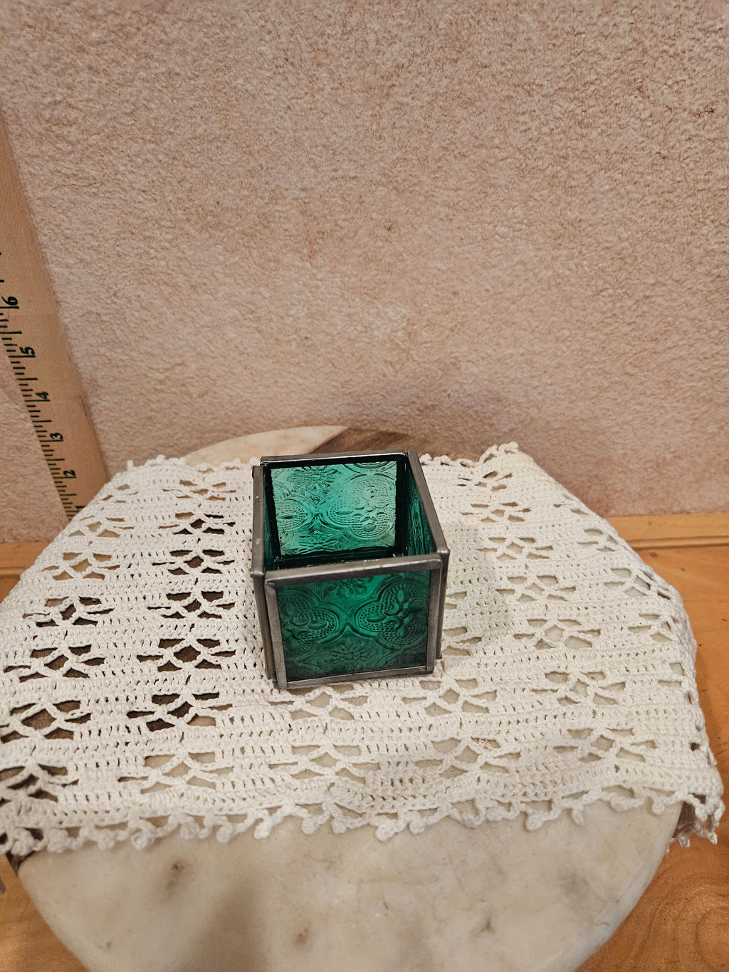 Set of Vintage Glass Candle Holders