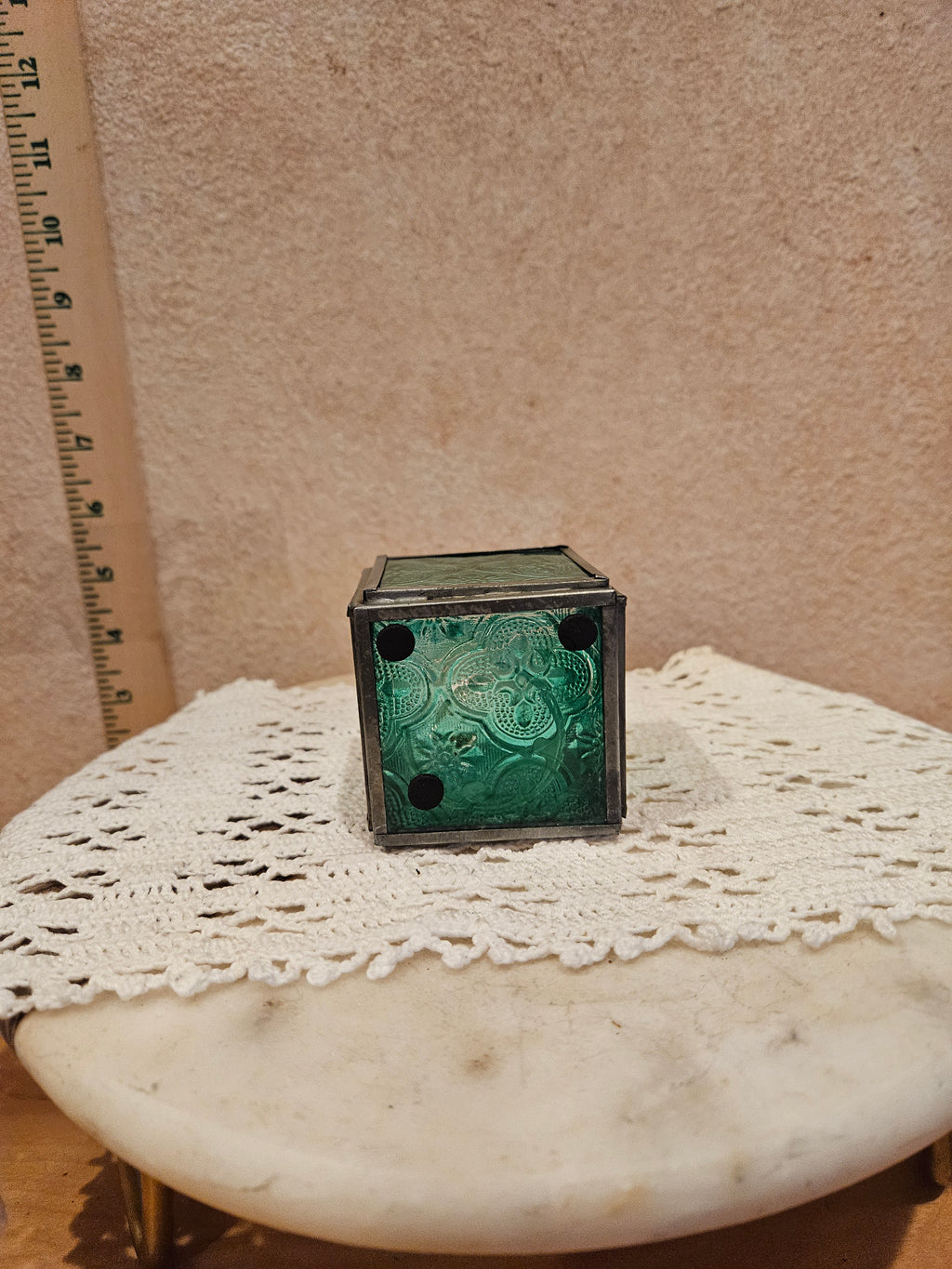 Set of Vintage Glass Candle Holders