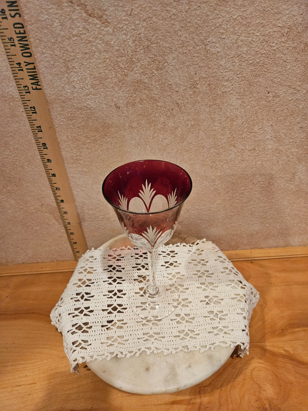 Cut Glass Red Wine Goblet