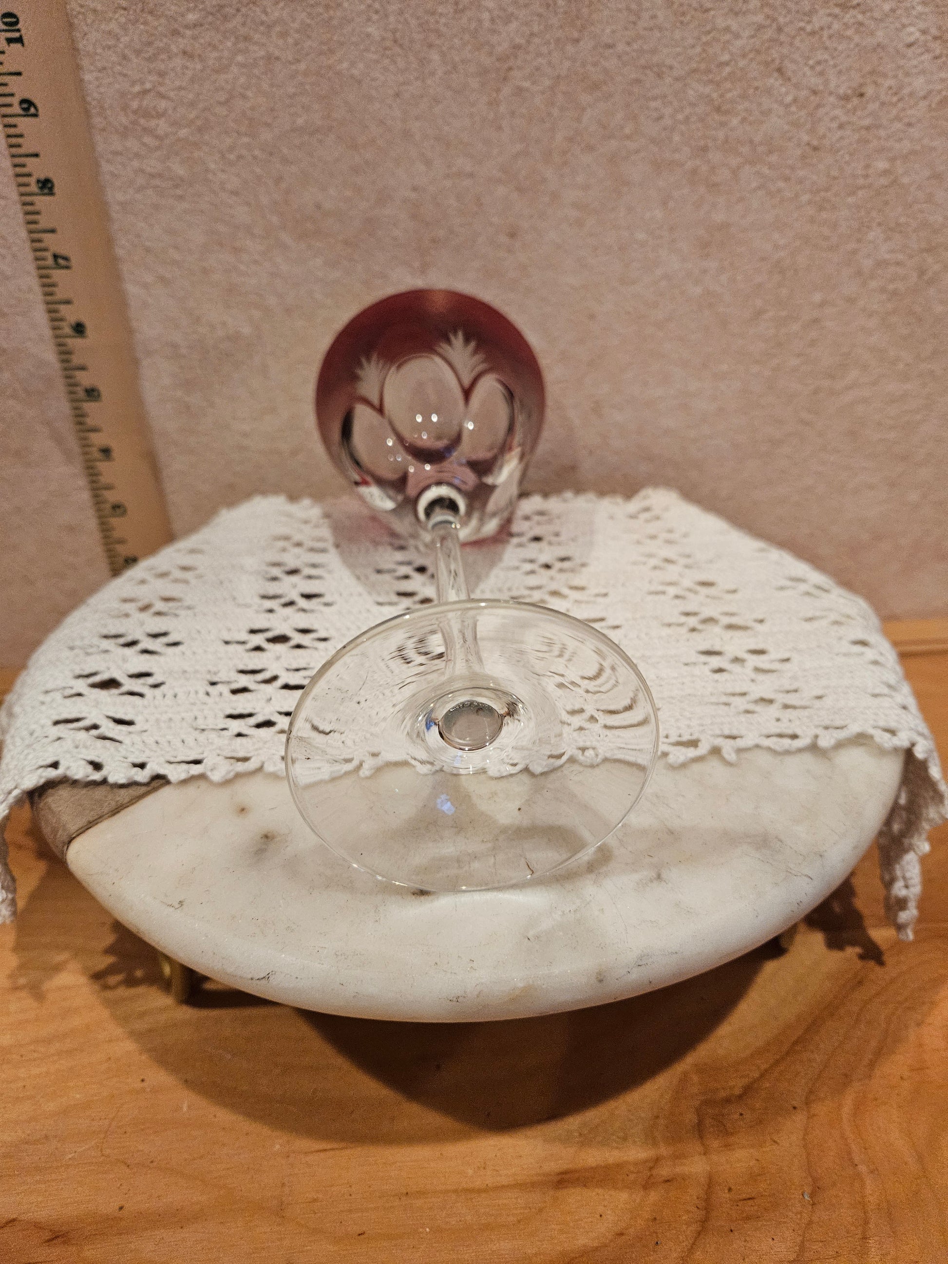 Cut Glass Red Wine Goblet