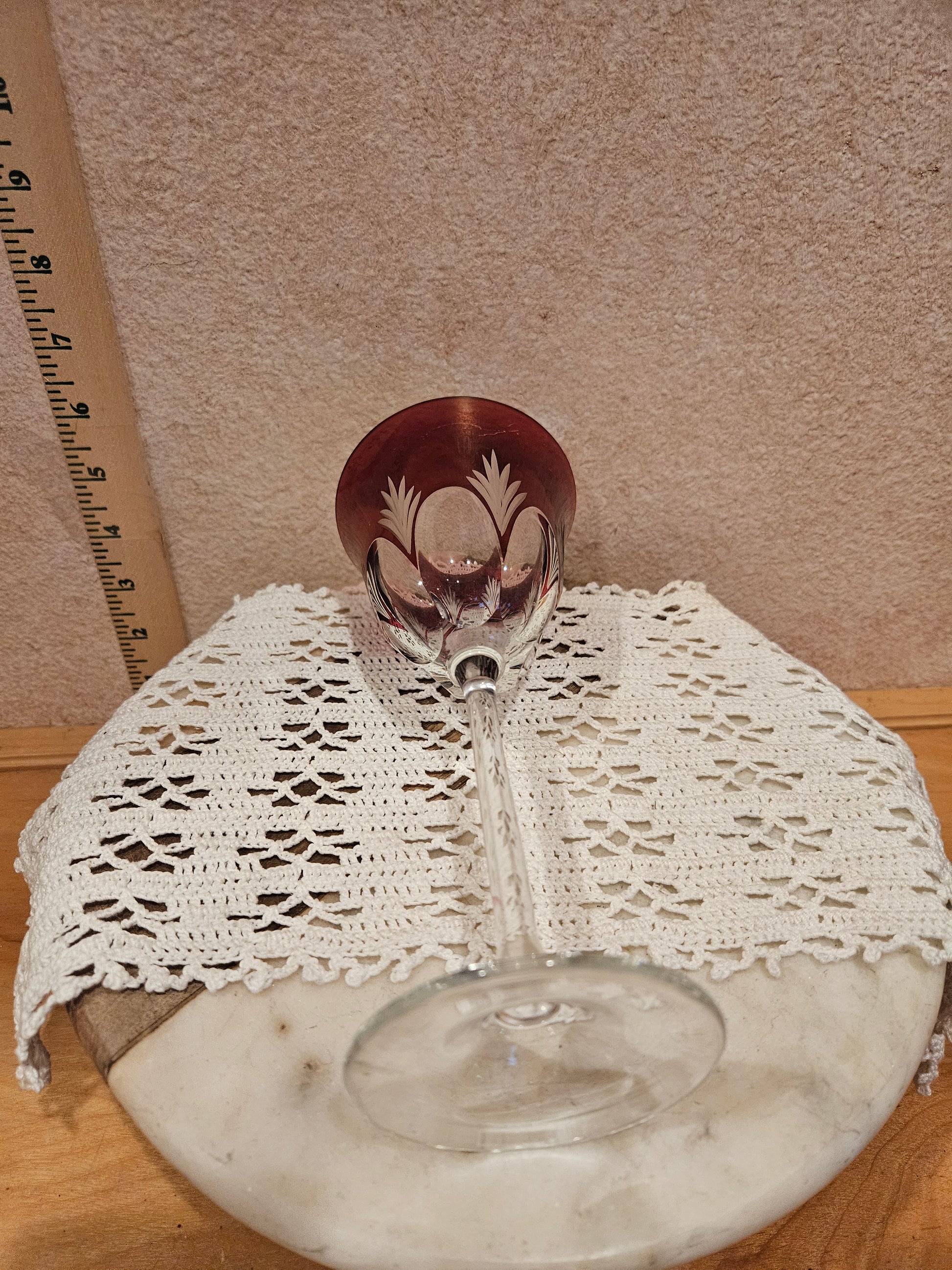 Cut Glass Red Wine Goblet