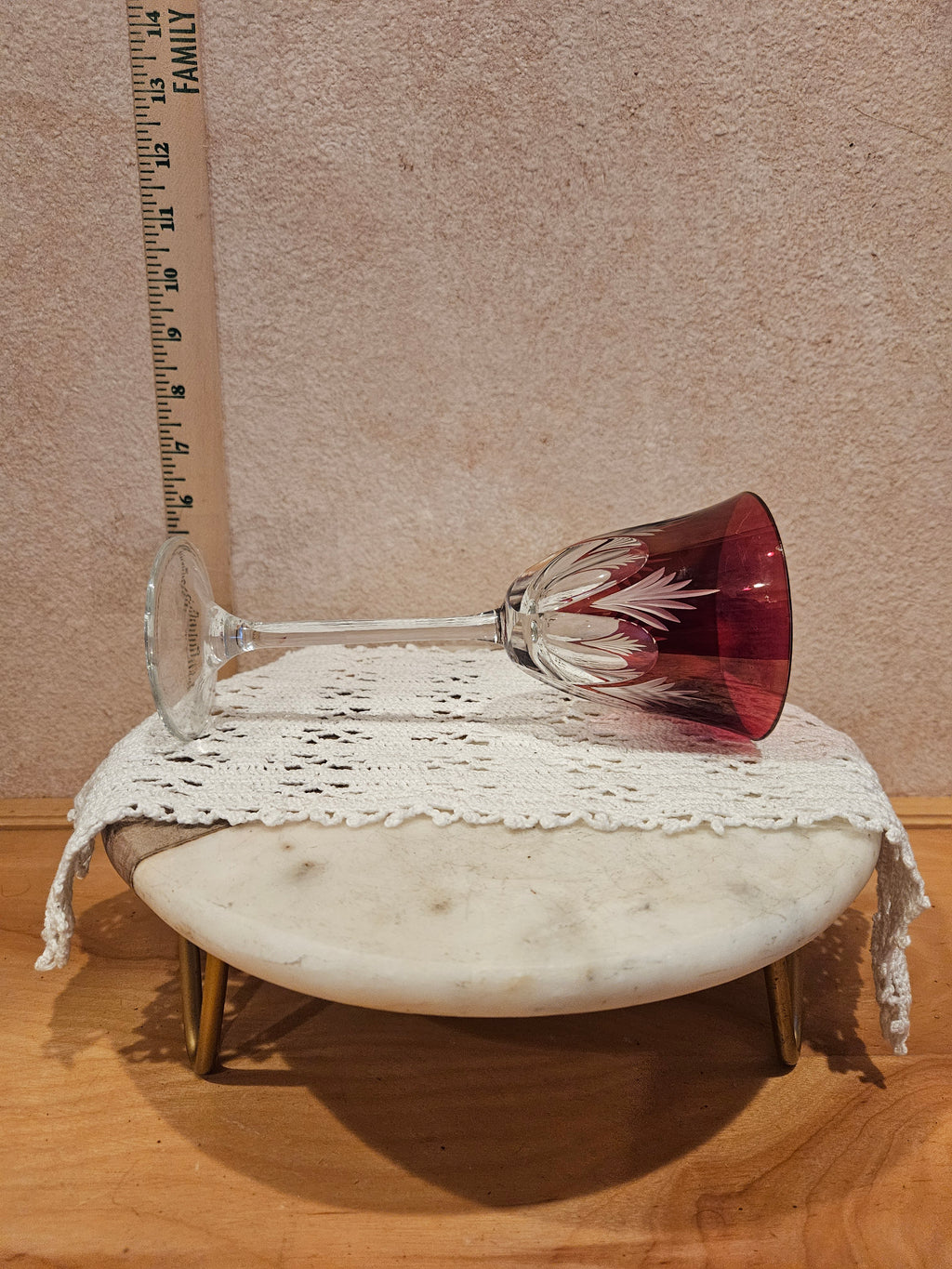 Cut Glass Red Wine Goblet