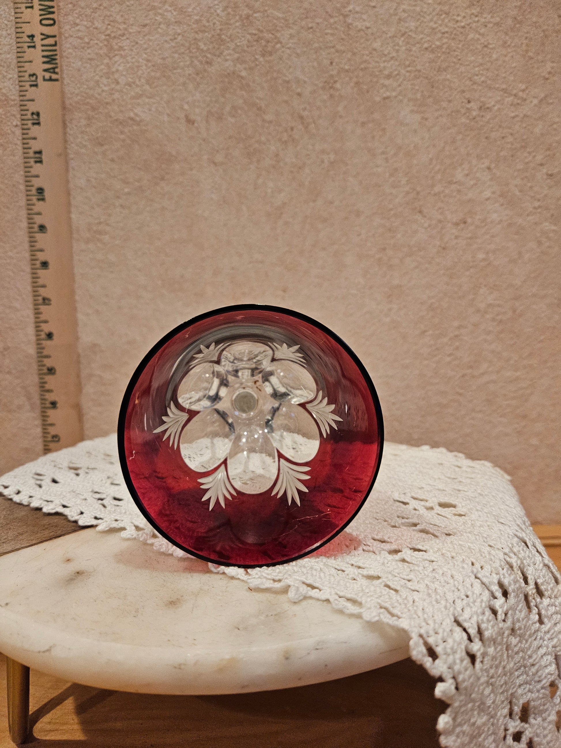 Cut Glass Red Wine Goblet